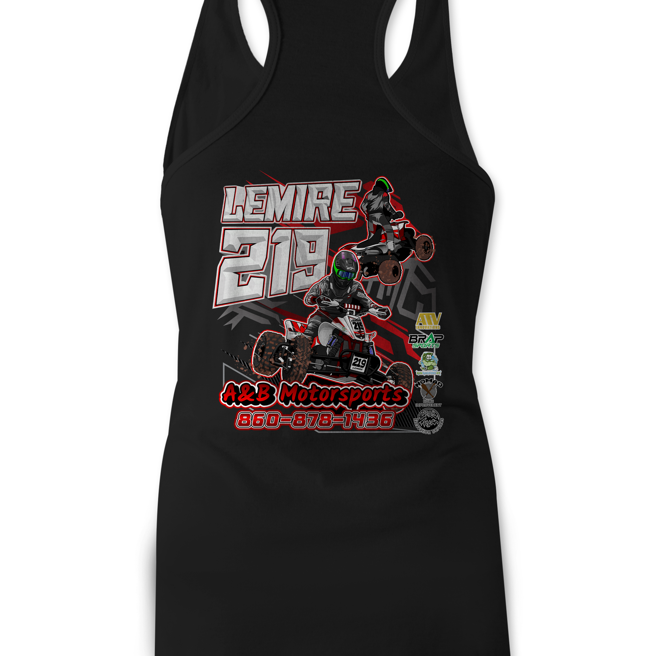 A&B Motorsports Tank Tops Black Acid Apparel