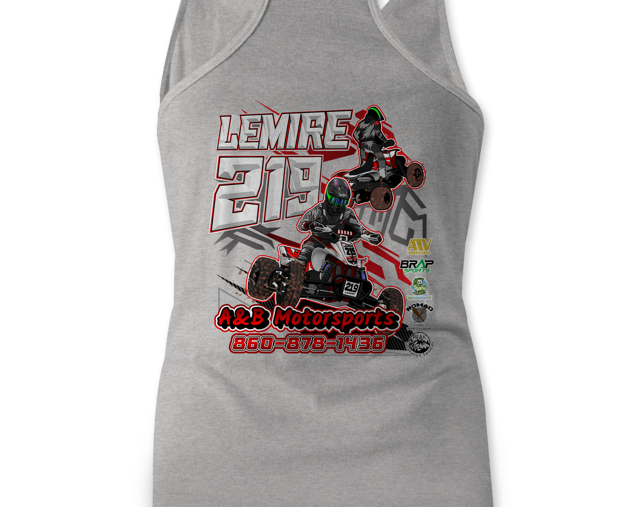 A&B Motorsports Tank Tops Black Acid Apparel