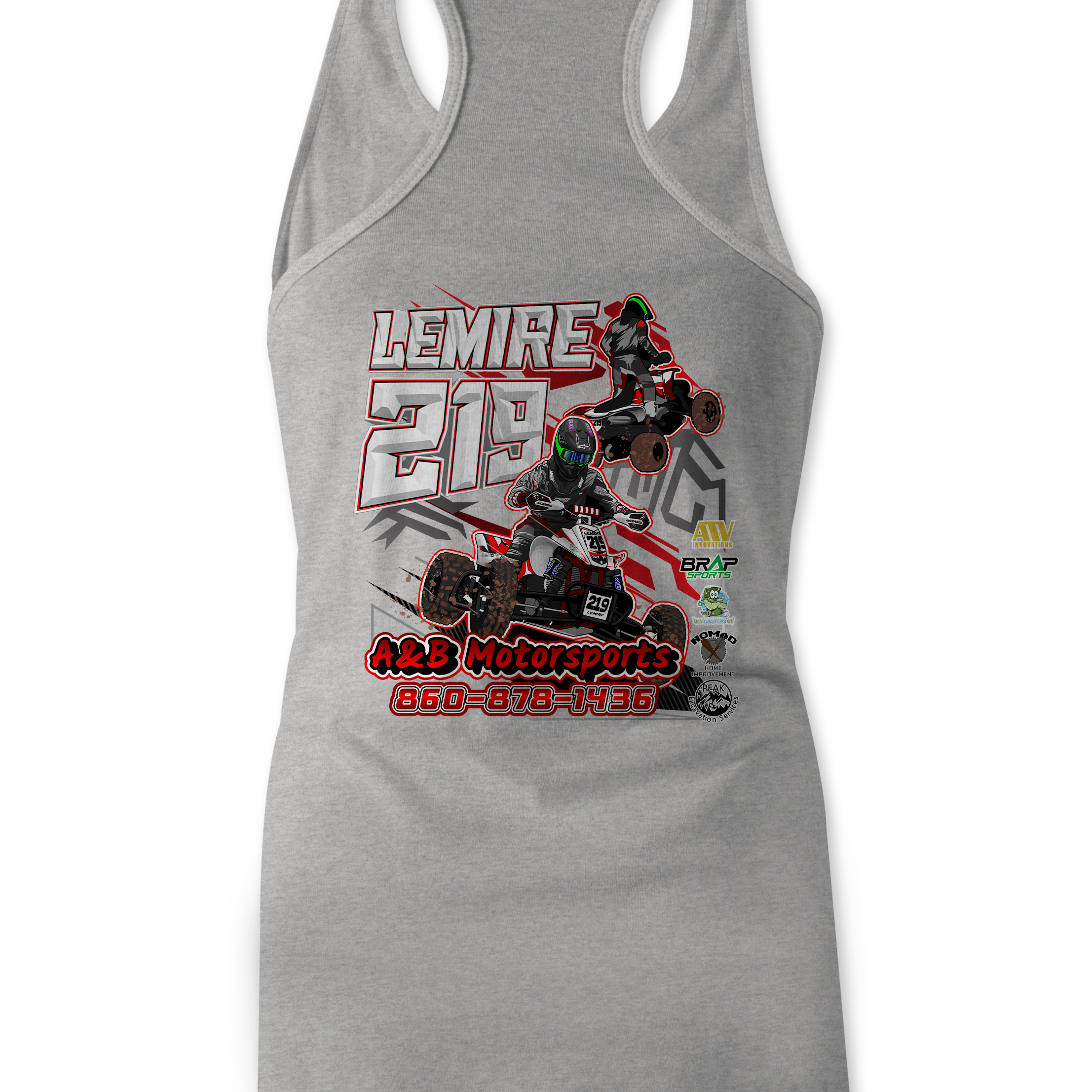 A&B Motorsports Tank Tops Black Acid Apparel