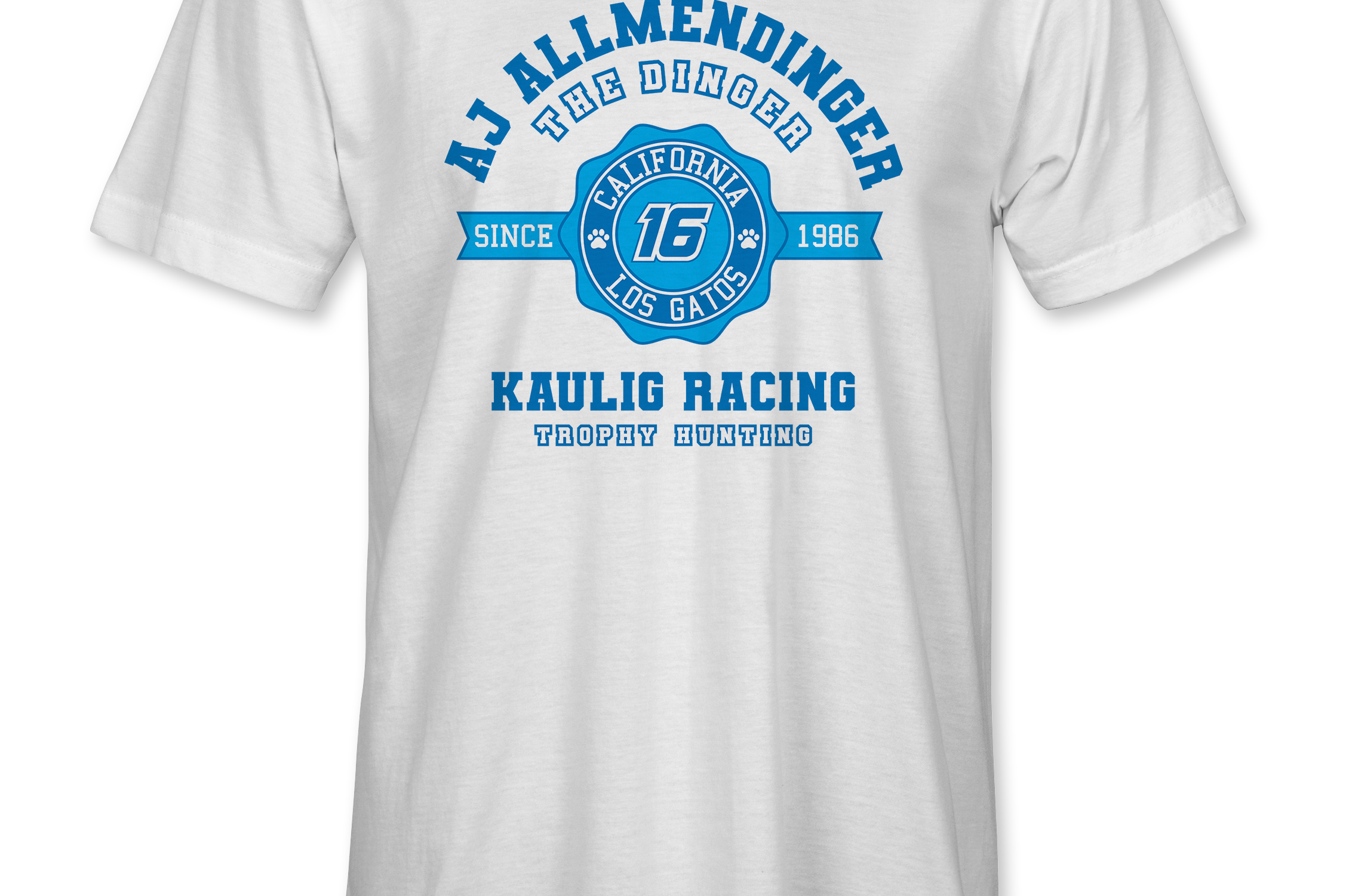 Aj Allmendinger Collegiate T-Shirts Black Acid Apparel