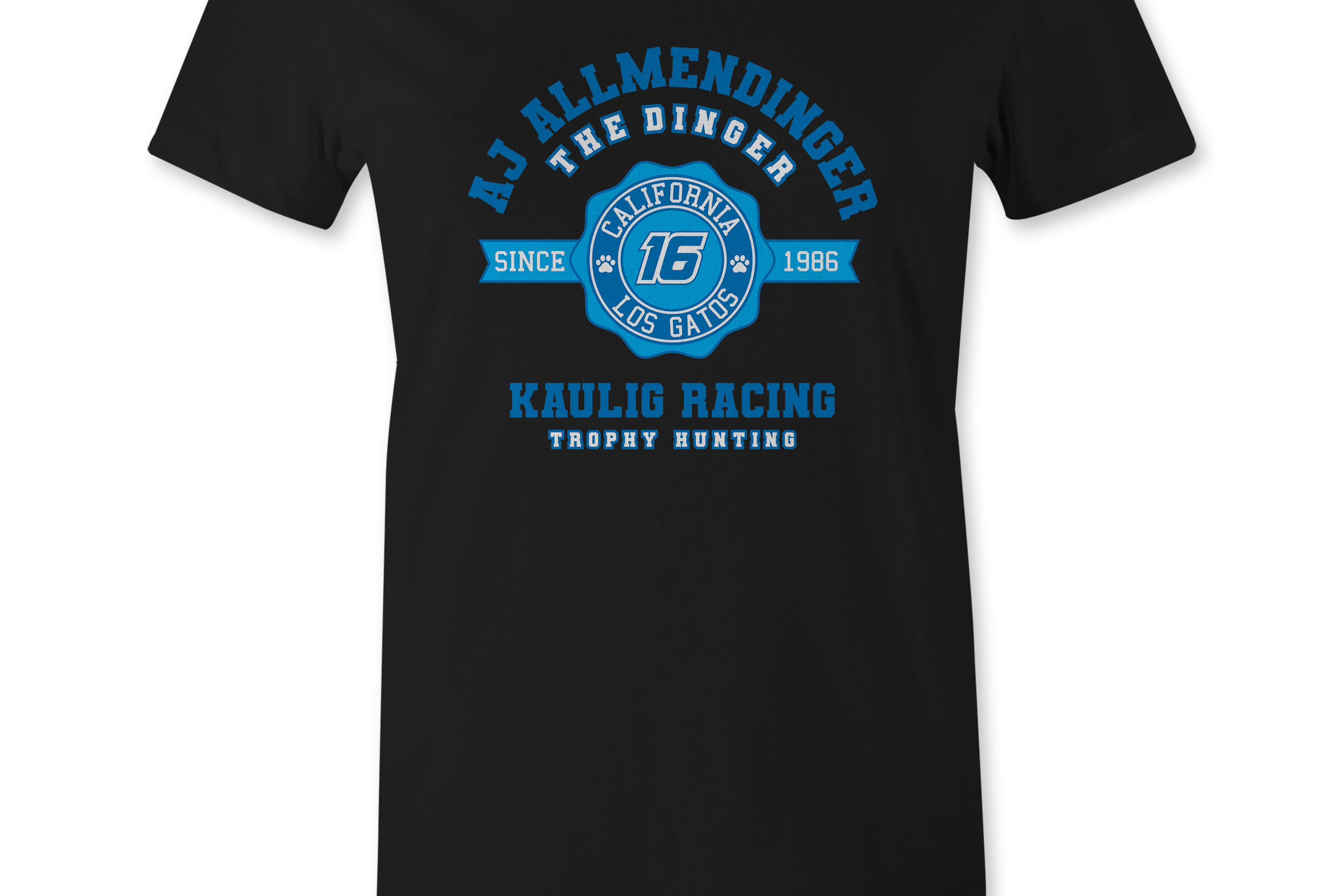 Aj Allmendinger Collegiate Women's T-Shirts Black Acid Apparel
