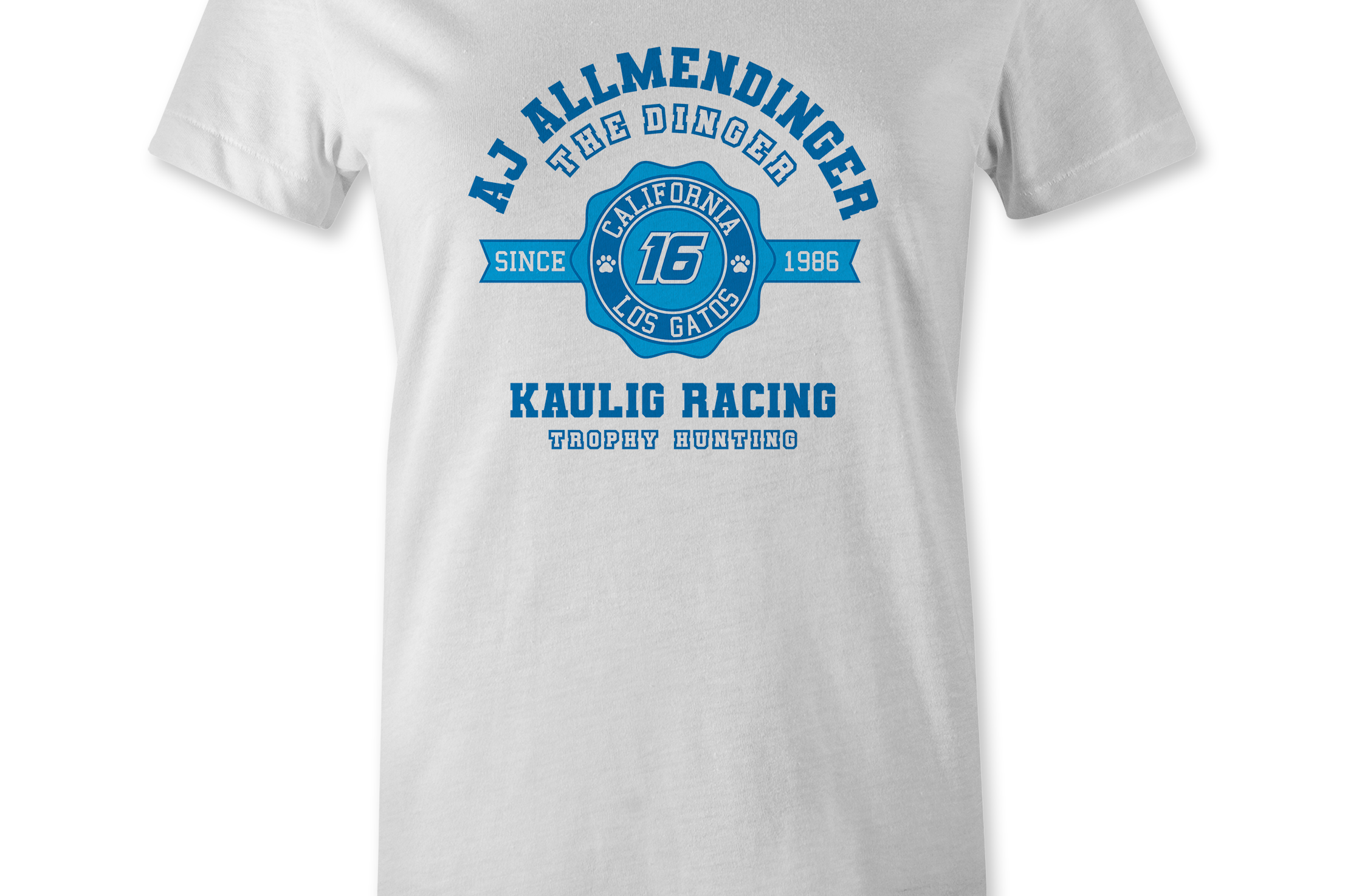 Aj Allmendinger Collegiate Women's T-Shirts Black Acid Apparel