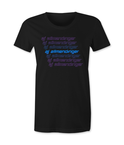 AJ Allmendinger - Twilight Name Women's T-Shirts Black Acid Apparel