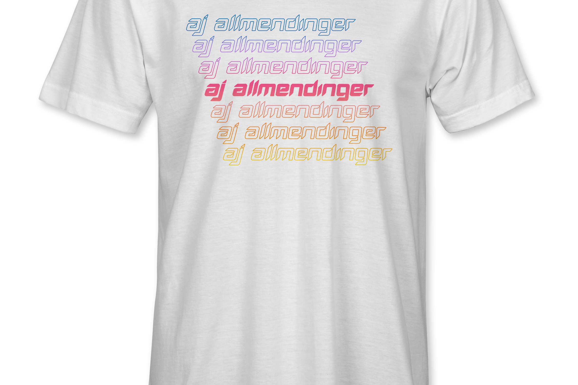 AJ Allmendinger - Sunset Name T-Shirts Black Acid Apparel