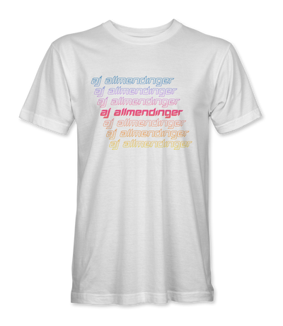 AJ Allmendinger - Sunset Name T-Shirts Black Acid Apparel
