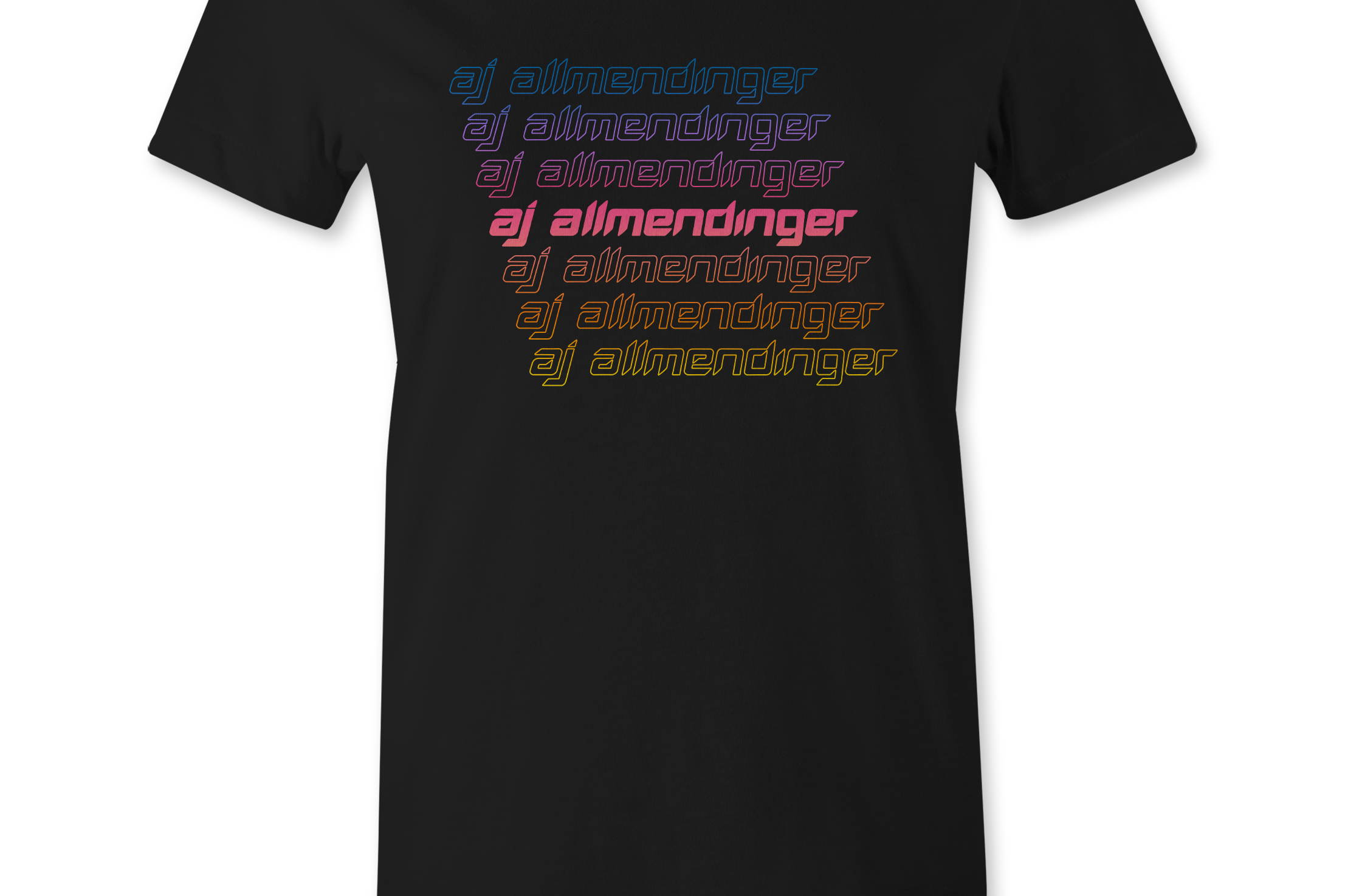 AJ Allmendinger - Sunset Name Women's T-Shirts Black Acid Apparel