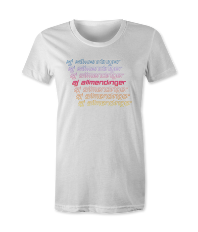 AJ Allmendinger - Sunset Name Women's T-Shirts Black Acid Apparel