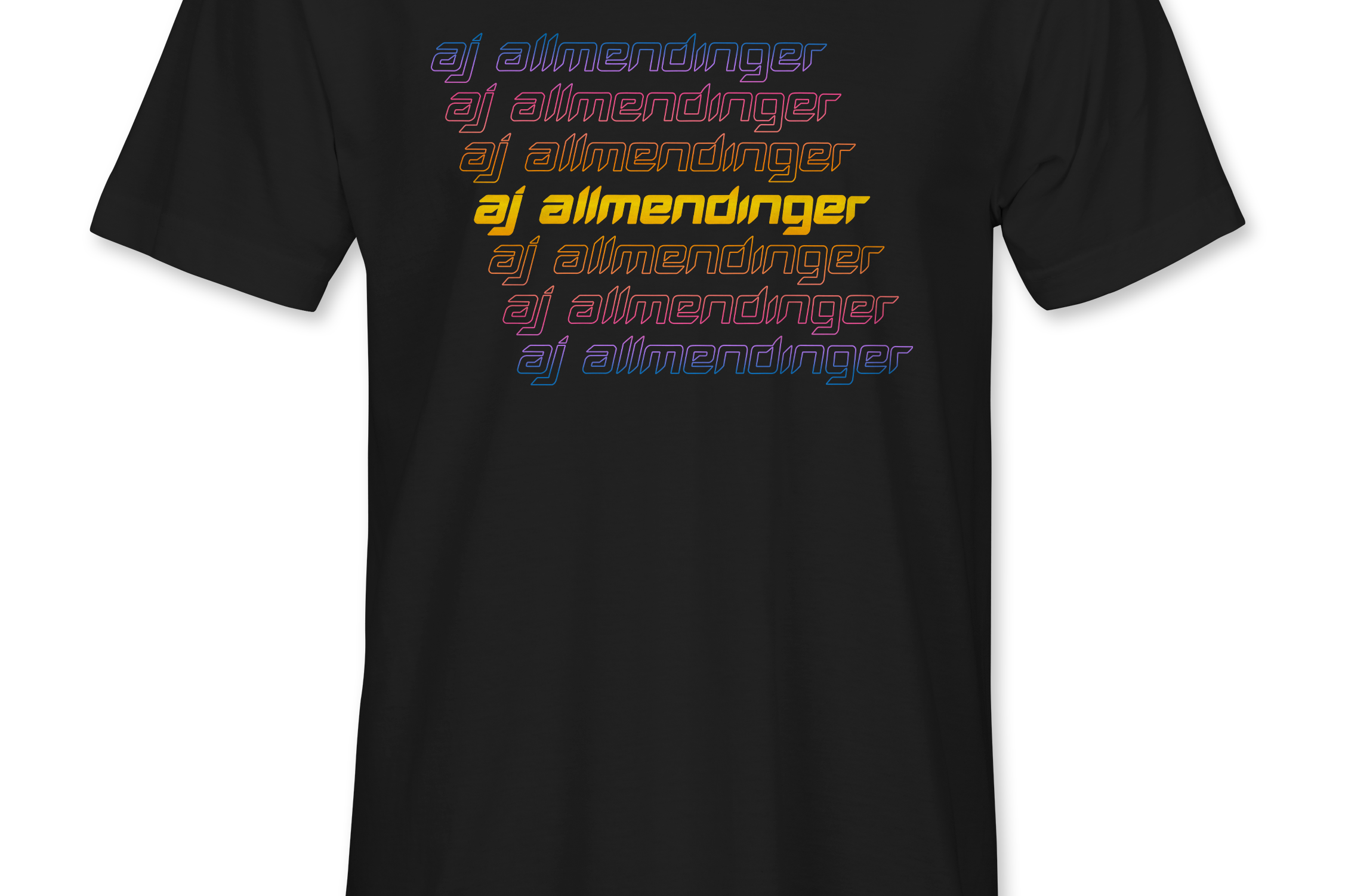 AJ Allmendinger - Sunrise Name T-Shirts Black Acid Apparel