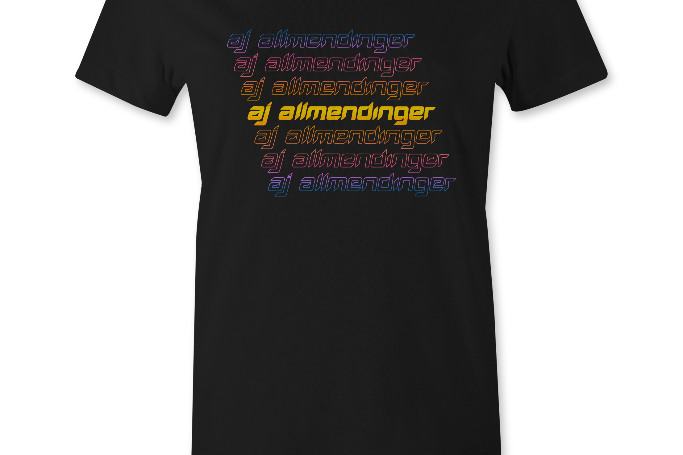 AJ Allmendinger - Sunrise Name Women's T-Shirts Black Acid Apparel