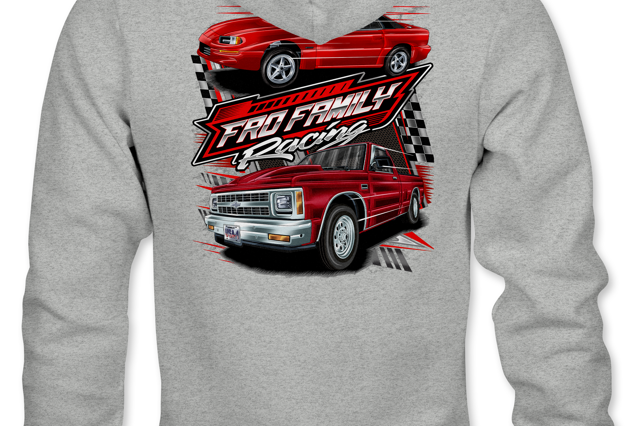 Fro Family Racing Hoodies Black Acid Apparel