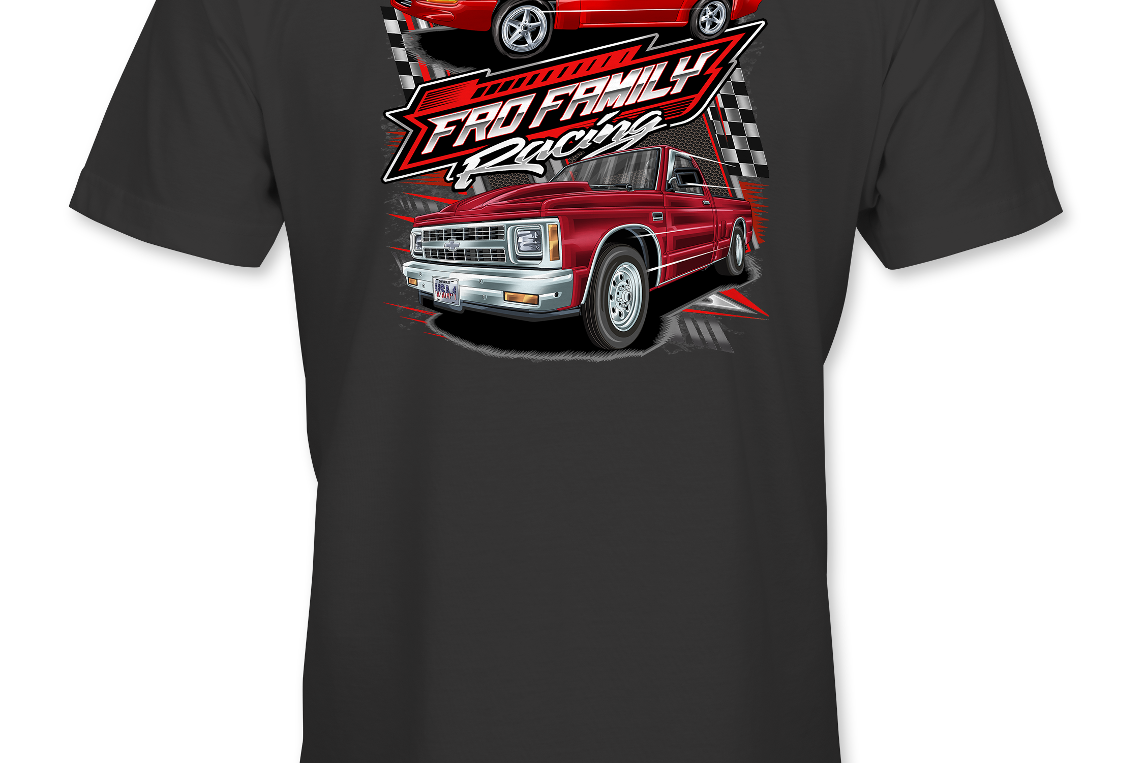 Fro Family Racing T-Shirts Black Acid Apparel