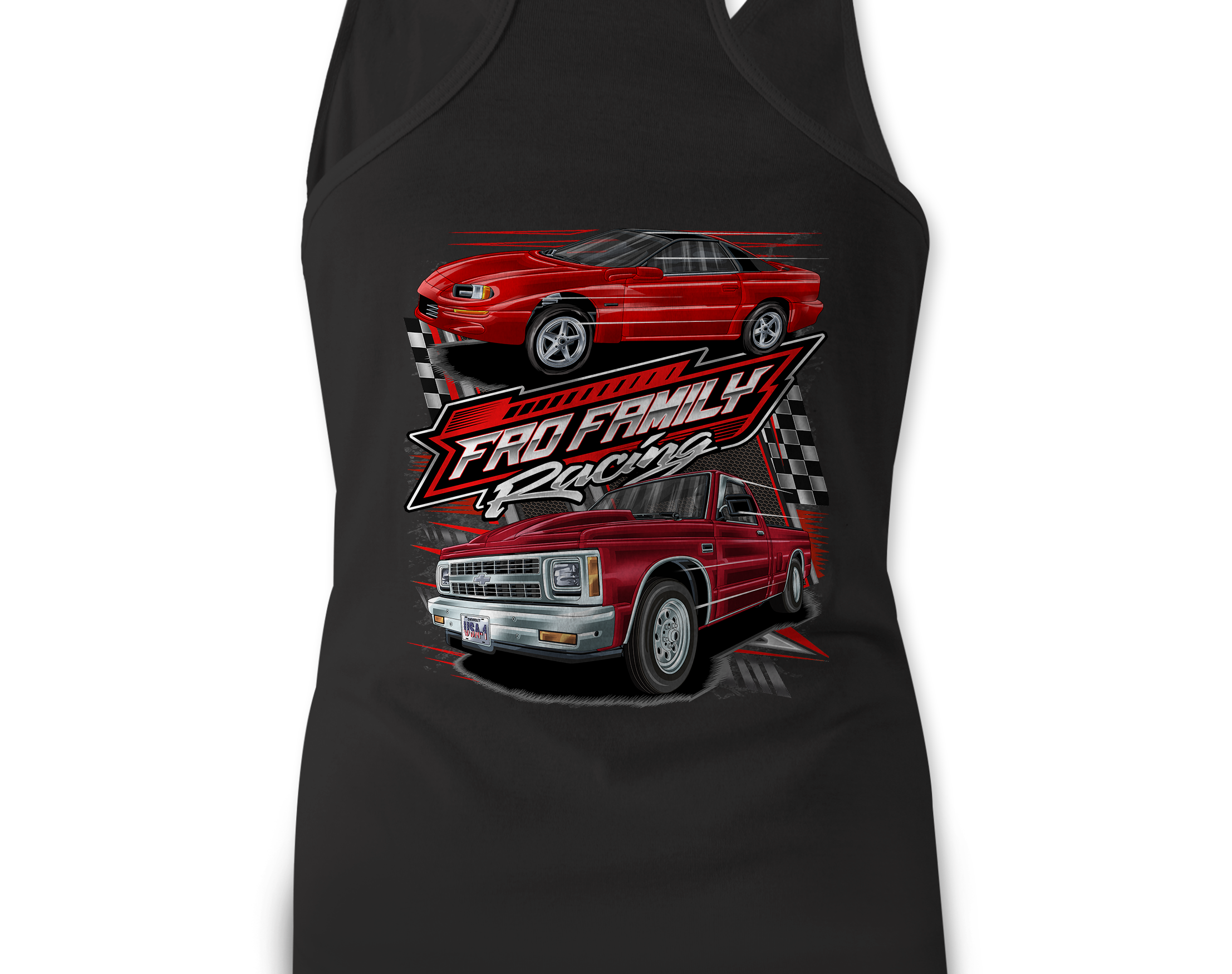Fro Family Racing Women's Tanks Black Acid Apparel