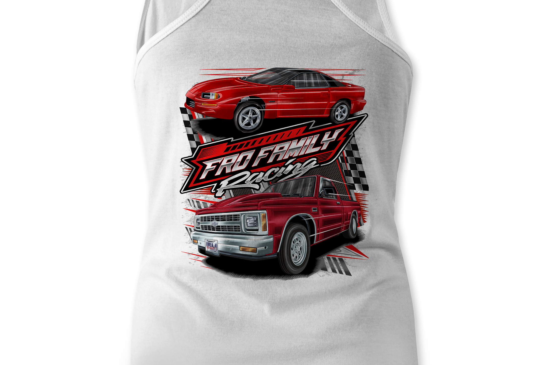 Fro Family Racing Women's Tanks Black Acid Apparel
