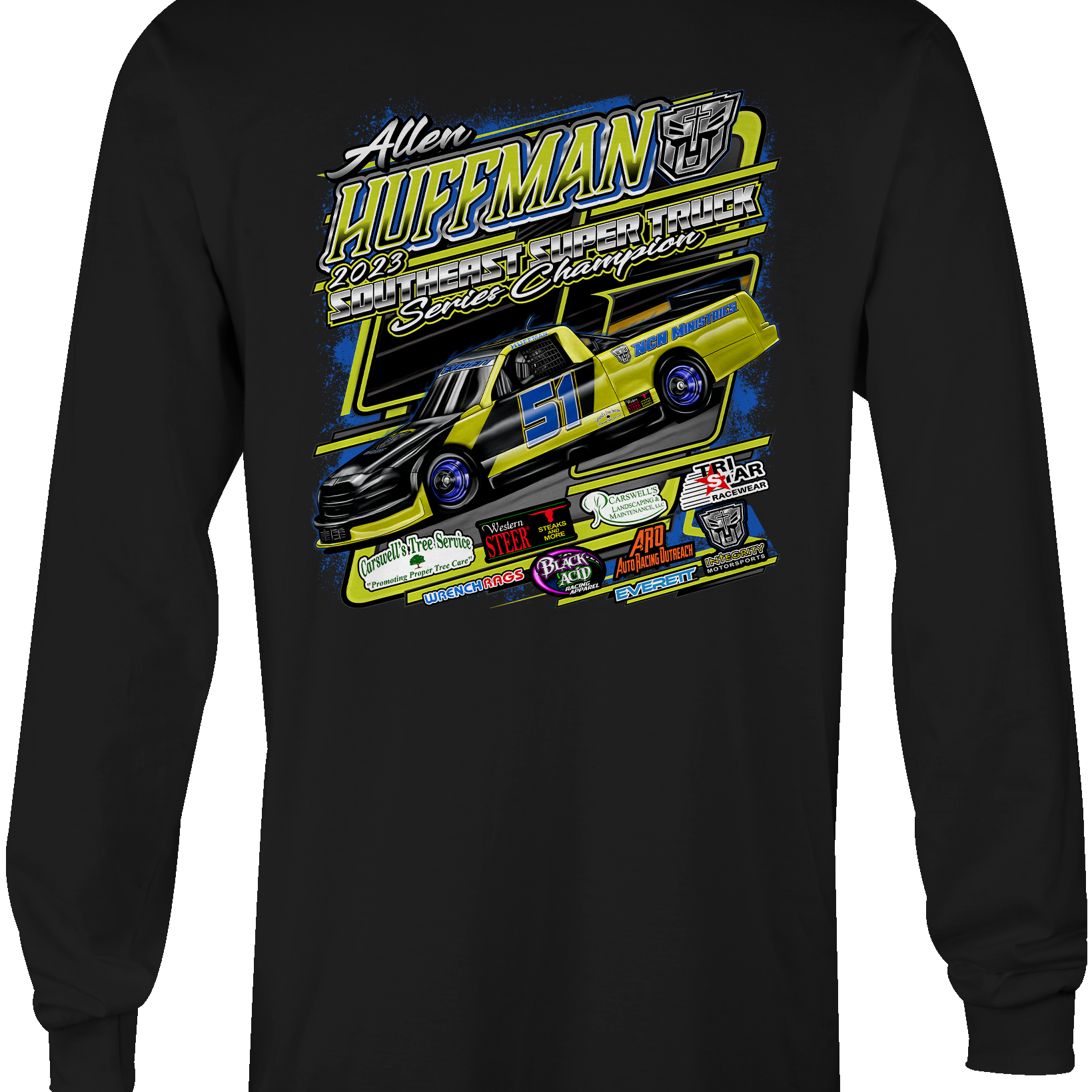 Allen Huffman 2023 Long Sleeves Black Acid Apparel