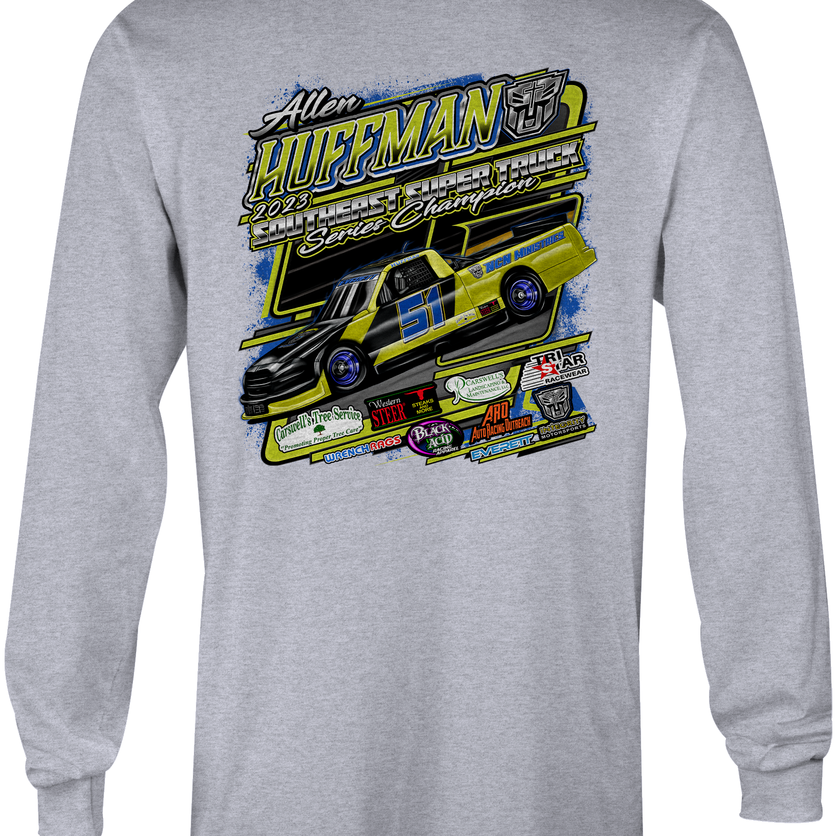 Allen Huffman 2023 Long Sleeves Black Acid Apparel