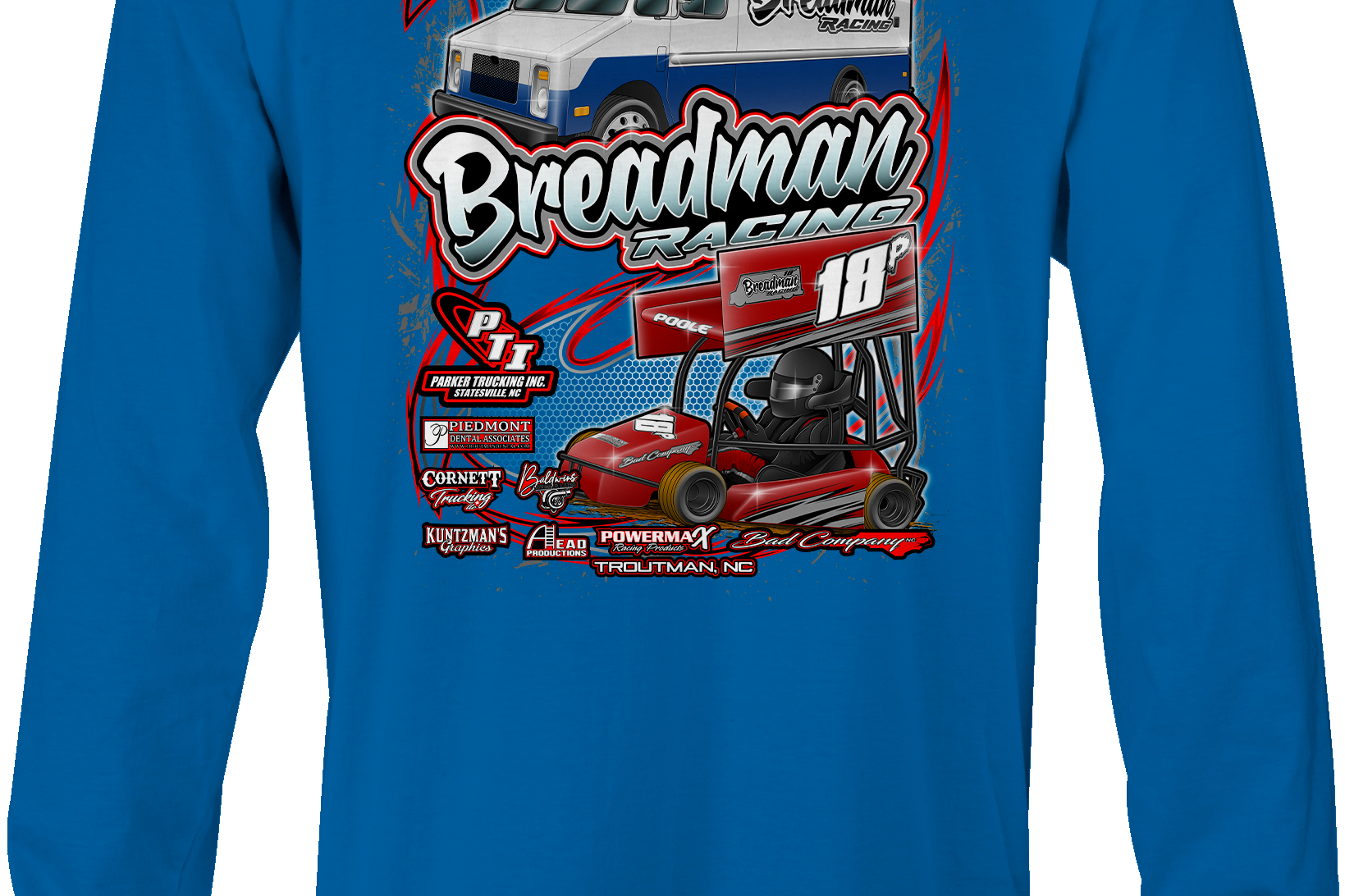 Breadman Racing Long Sleeves Black Acid Apparel