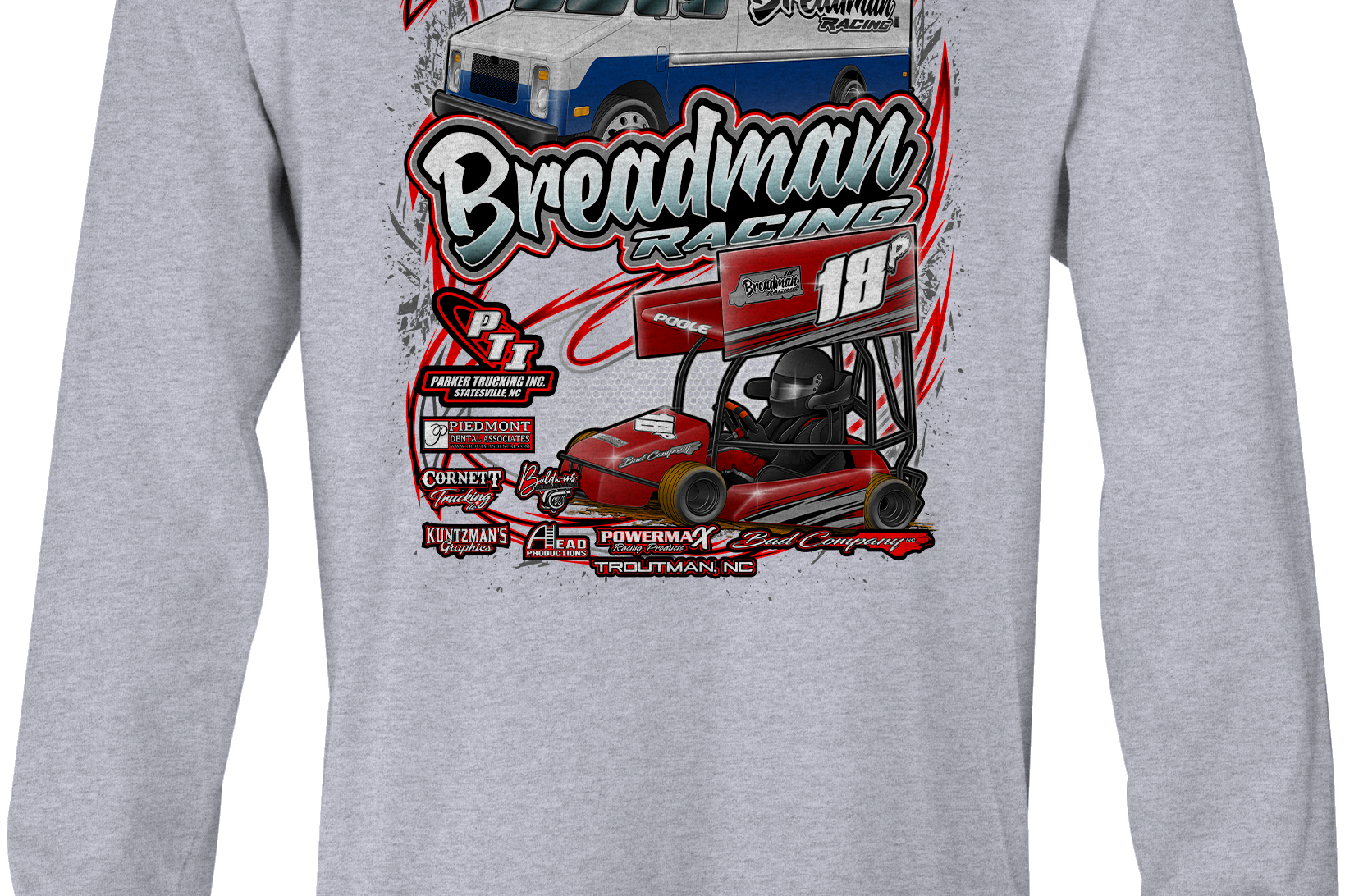 Breadman Racing Long Sleeves Black Acid Apparel