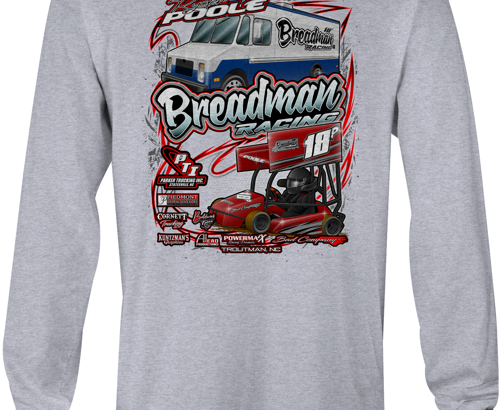 Breadman Racing Long Sleeves Black Acid Apparel