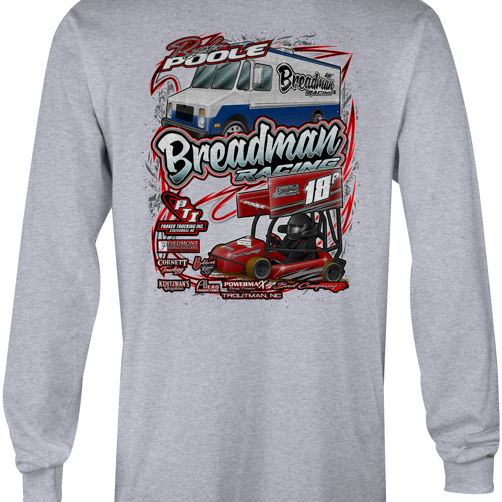 Breadman Racing Long Sleeves Black Acid Apparel