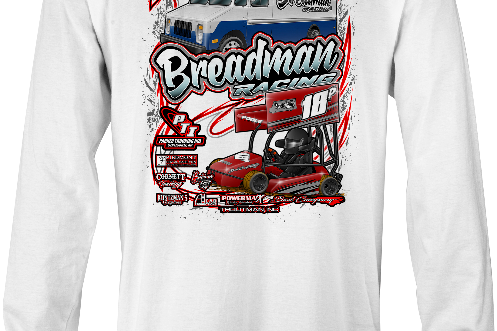 Breadman Racing Long Sleeves Black Acid Apparel