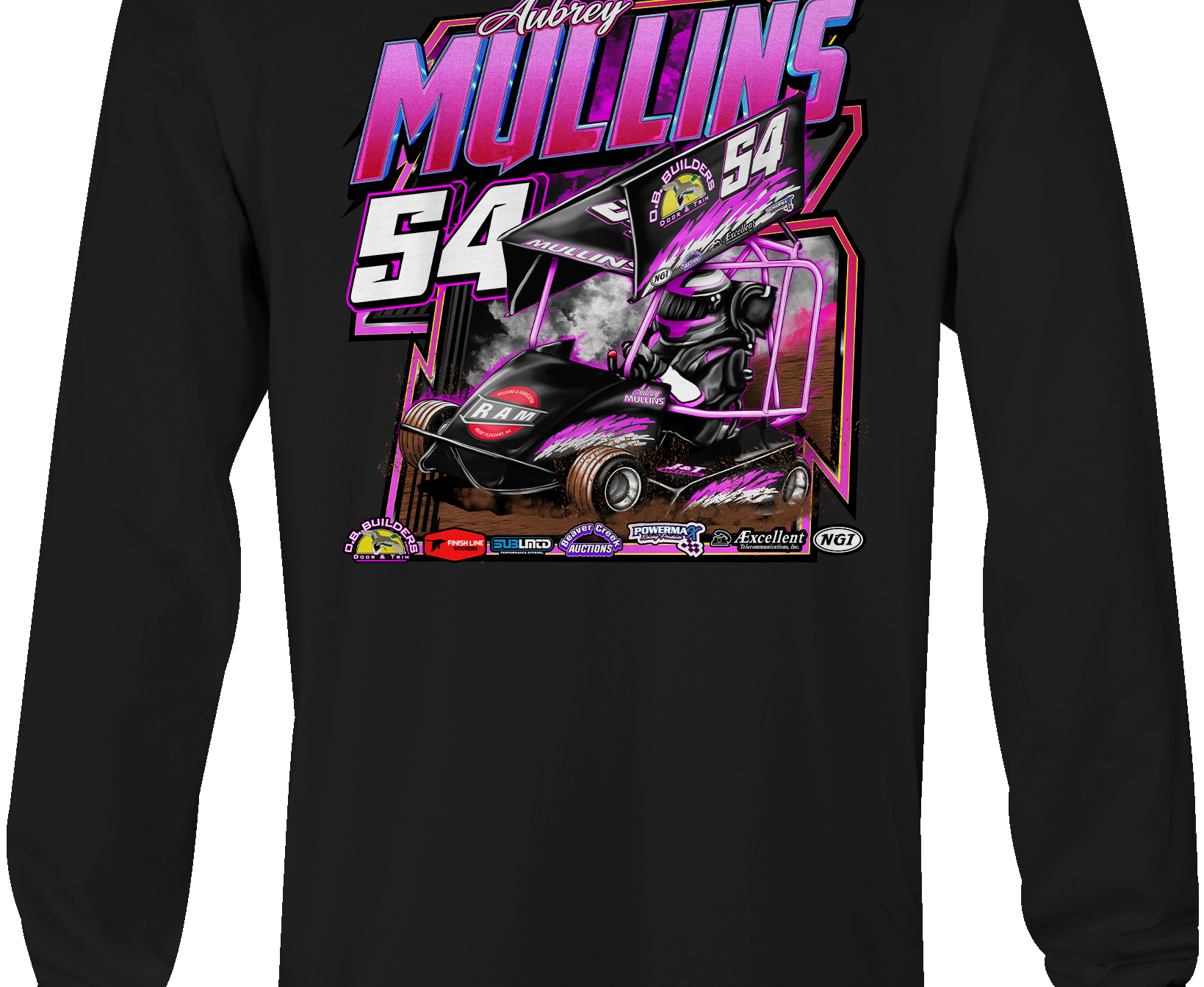 Aubrey Mullins Long Sleeves Black Acid Apparel