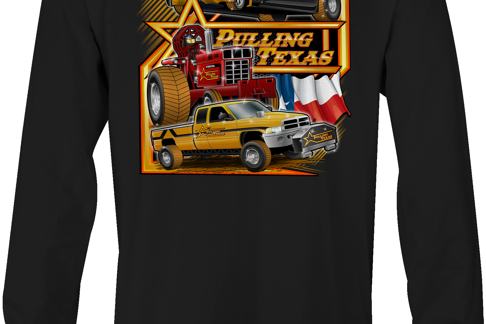 Pulling Texas Long Sleeves Black Acid Apparel