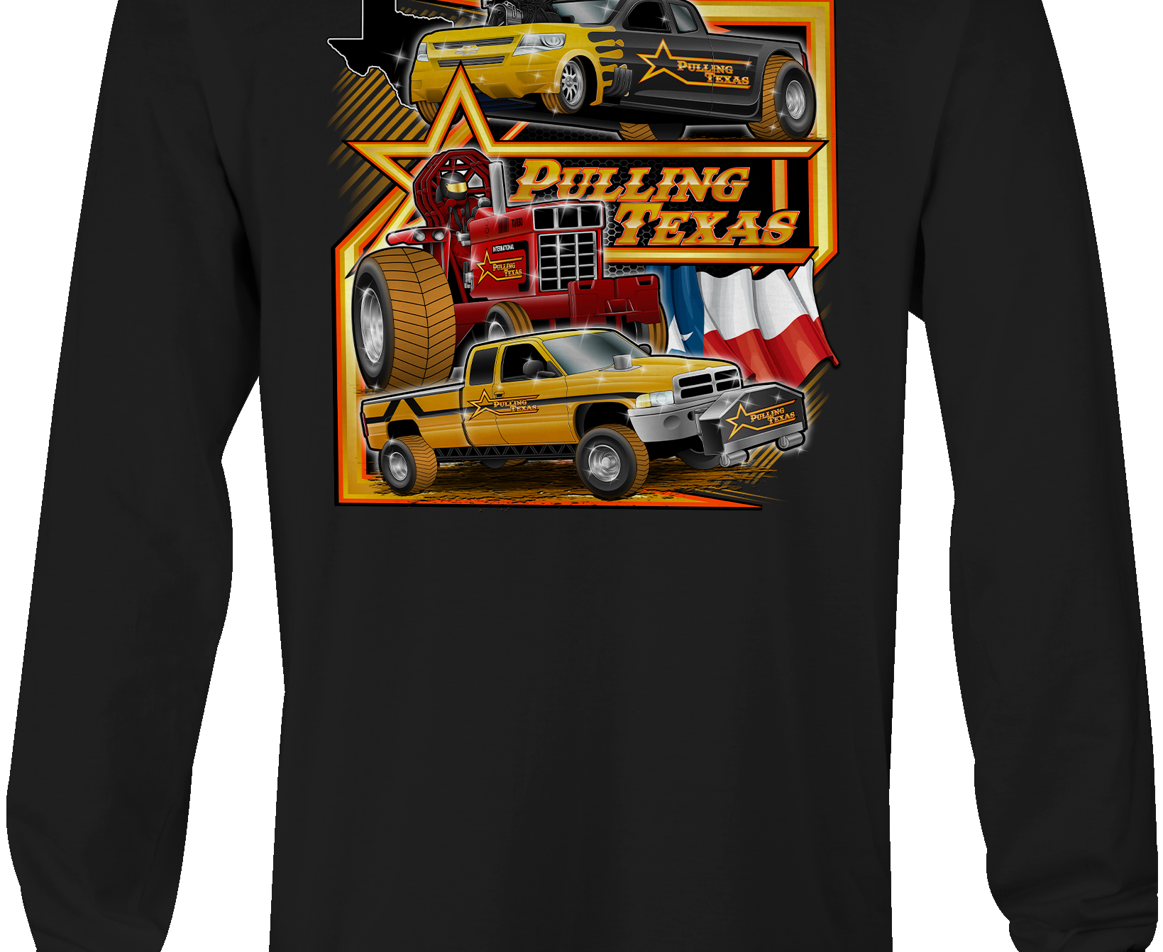 Pulling Texas Long Sleeves Black Acid Apparel