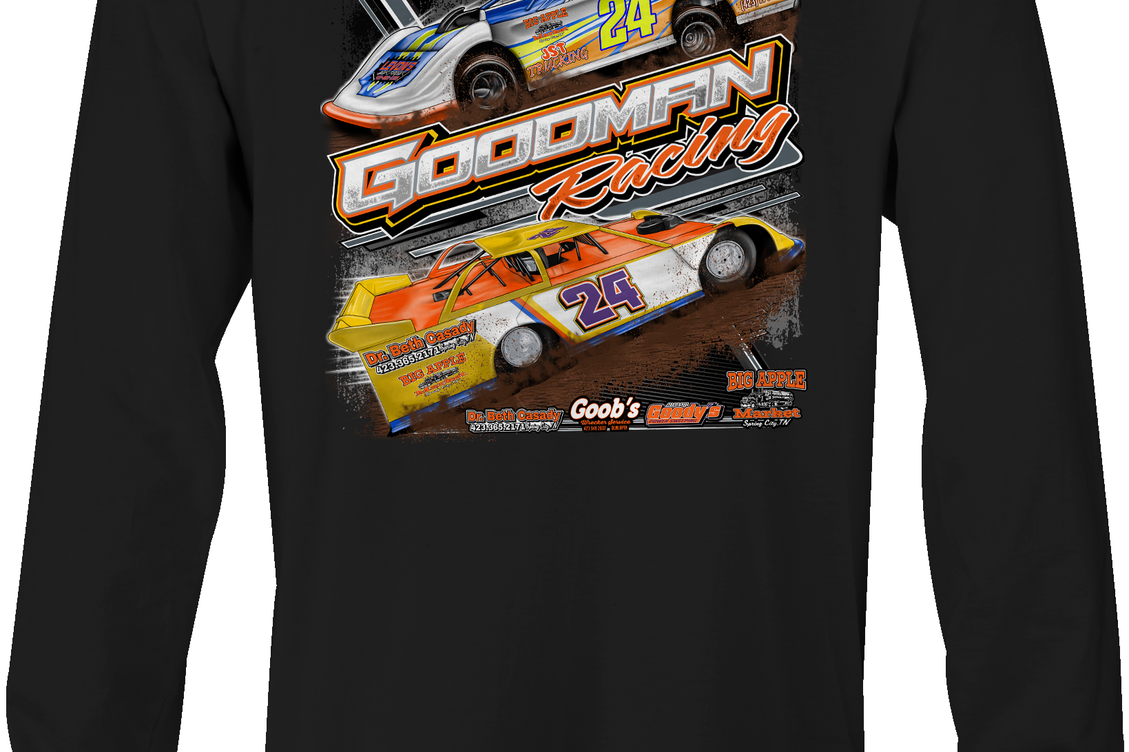 Goodman Racing Long Sleeves Black Acid Apparel