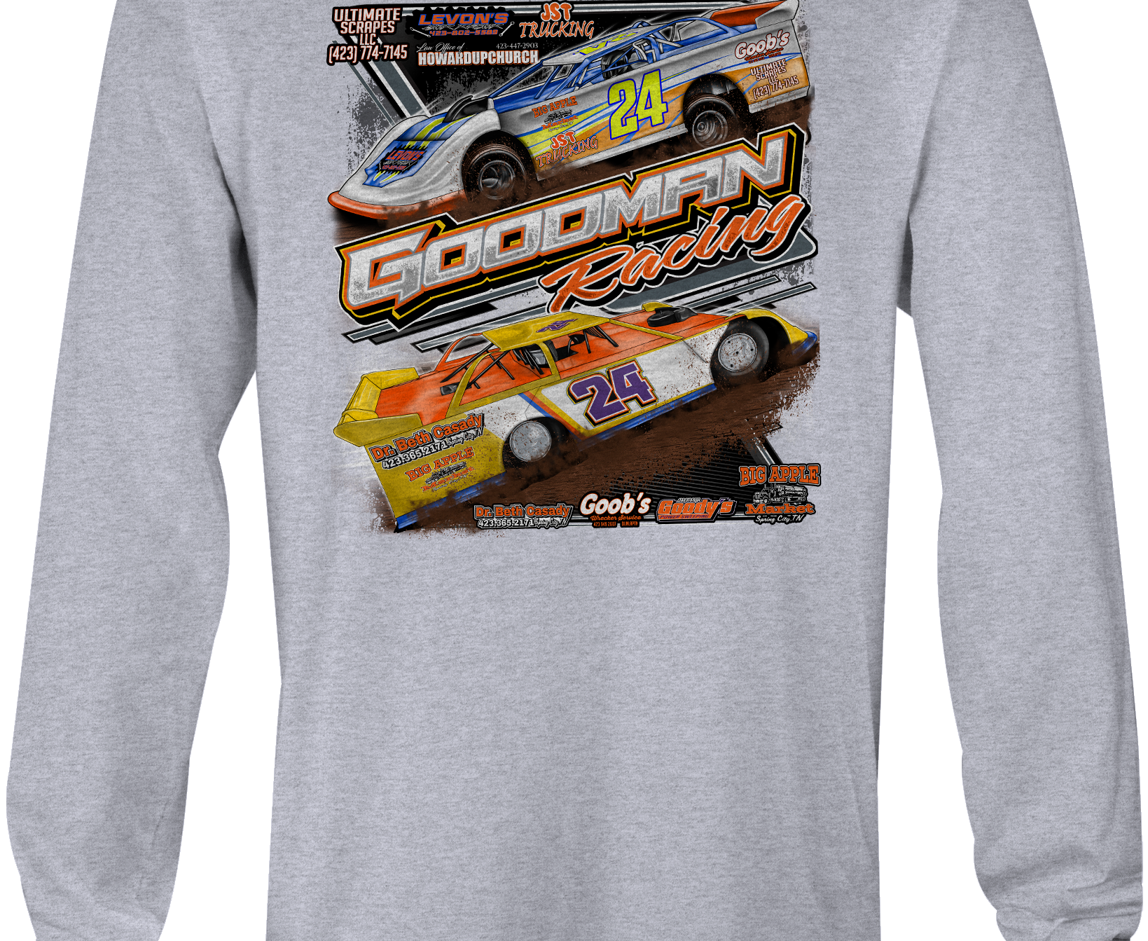Goodman Racing Logo Goodman Racing Long Sleeves – Black Acid Apparel