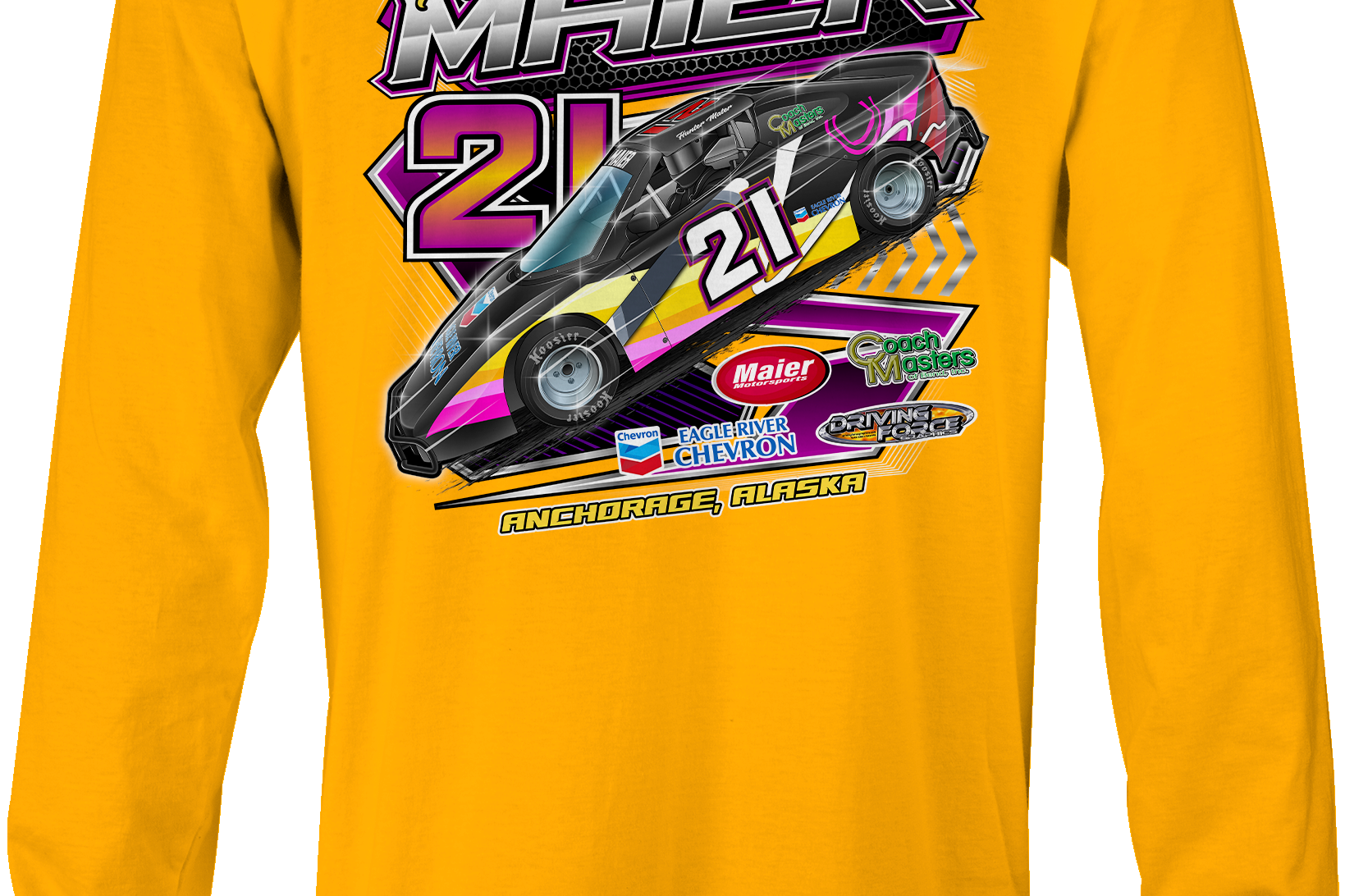 Hunter Maier Long Sleeves Black Acid Apparel