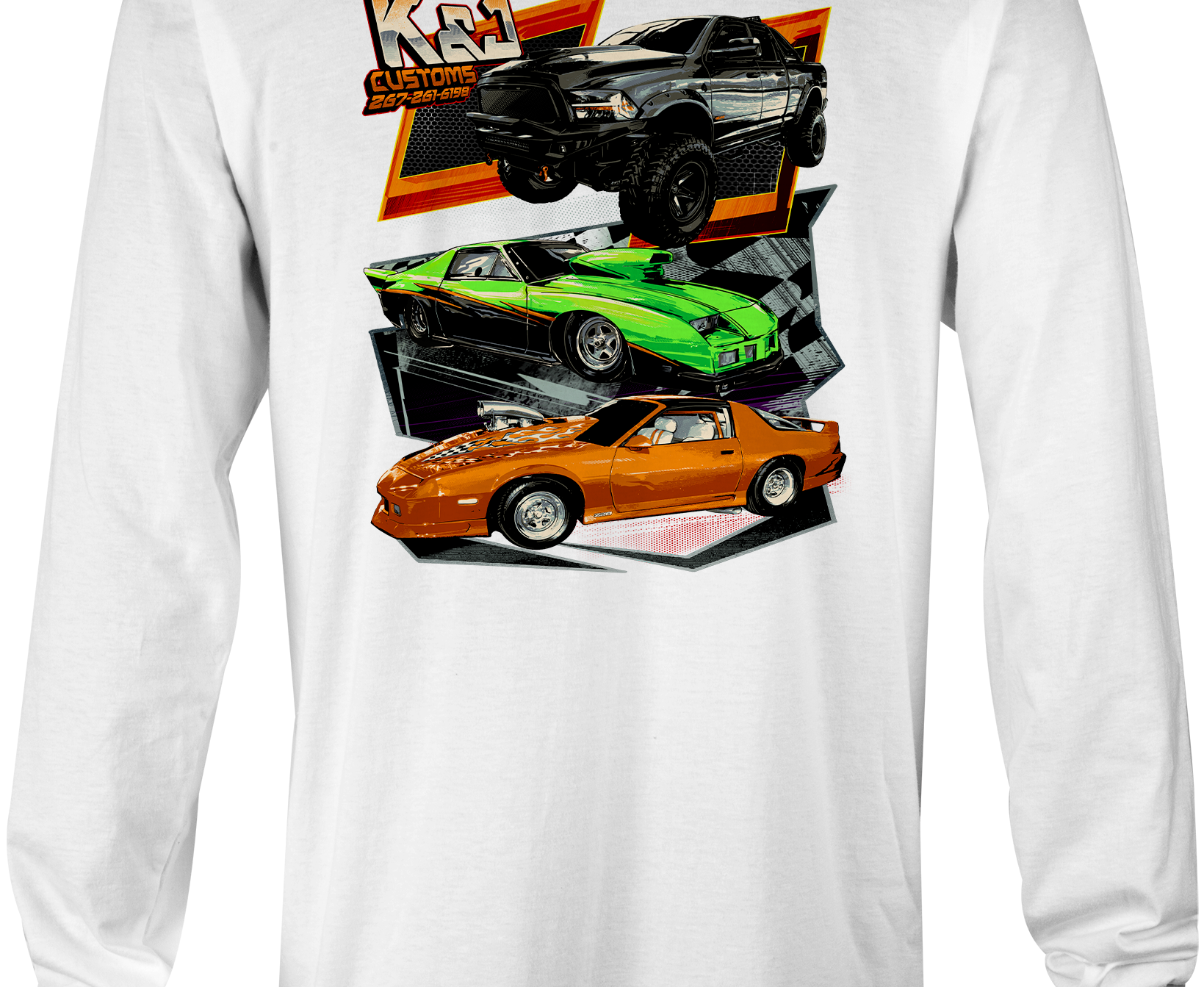 K&J Customs Long Sleeves Black Acid Apparel