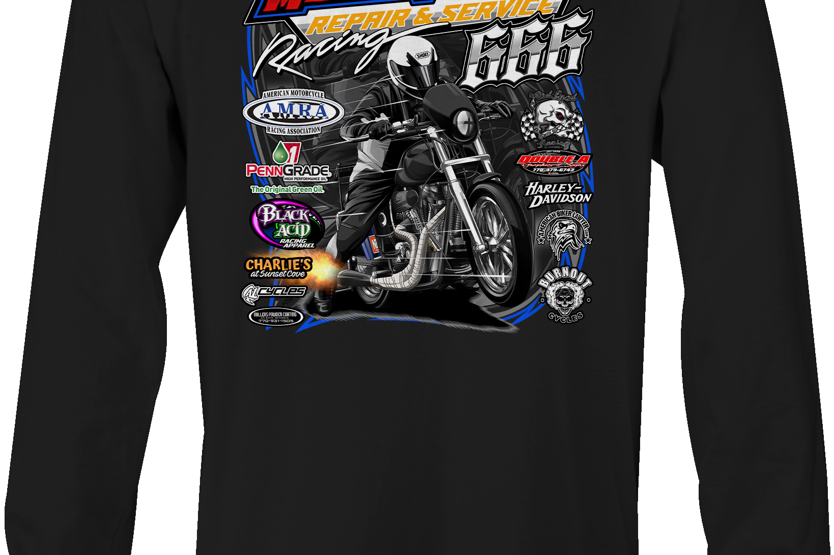 Kenny Satterlee Long Sleeves Black Acid Apparel