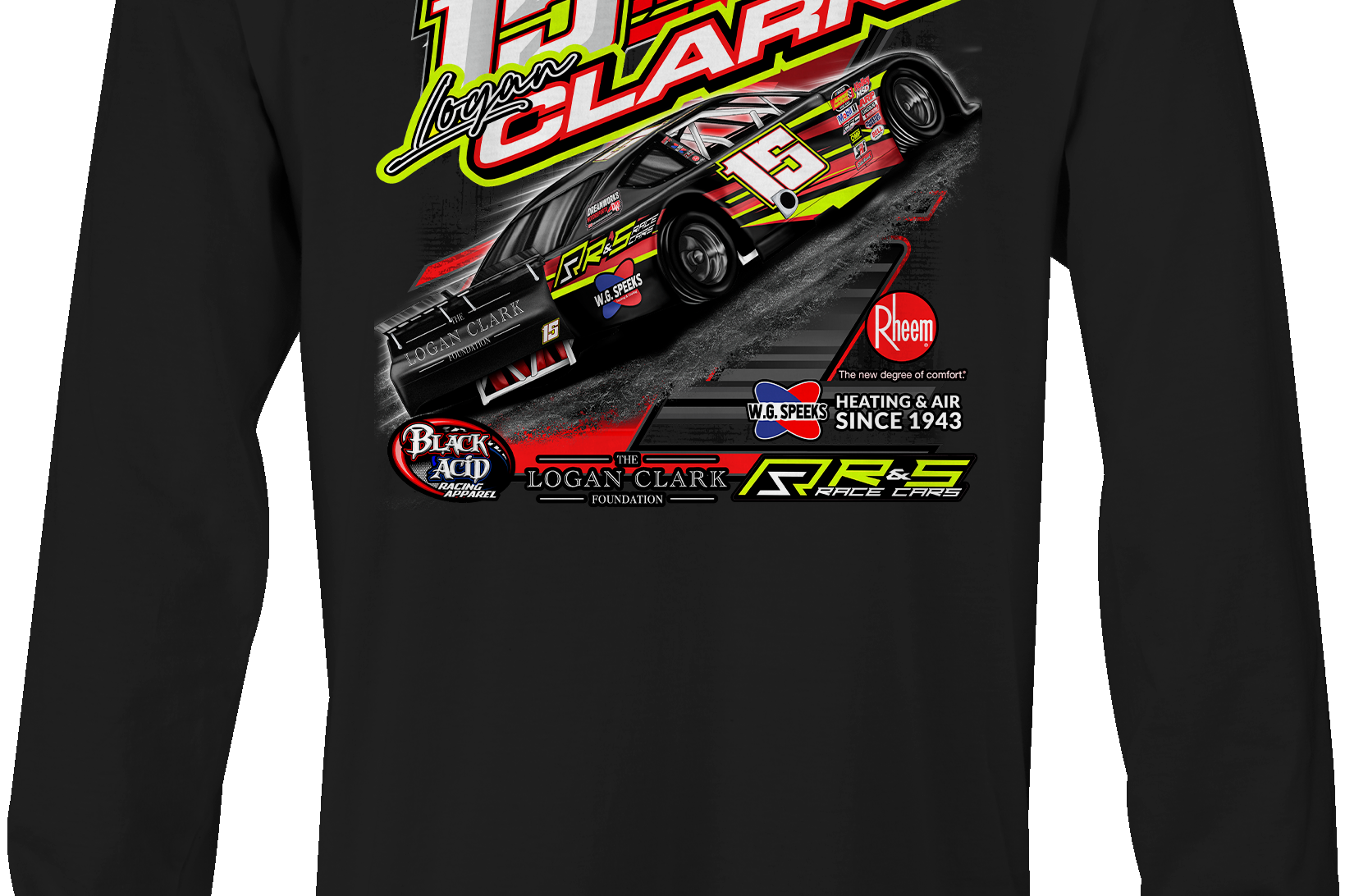 Logan Clark Long Sleeves Black Acid Apparel