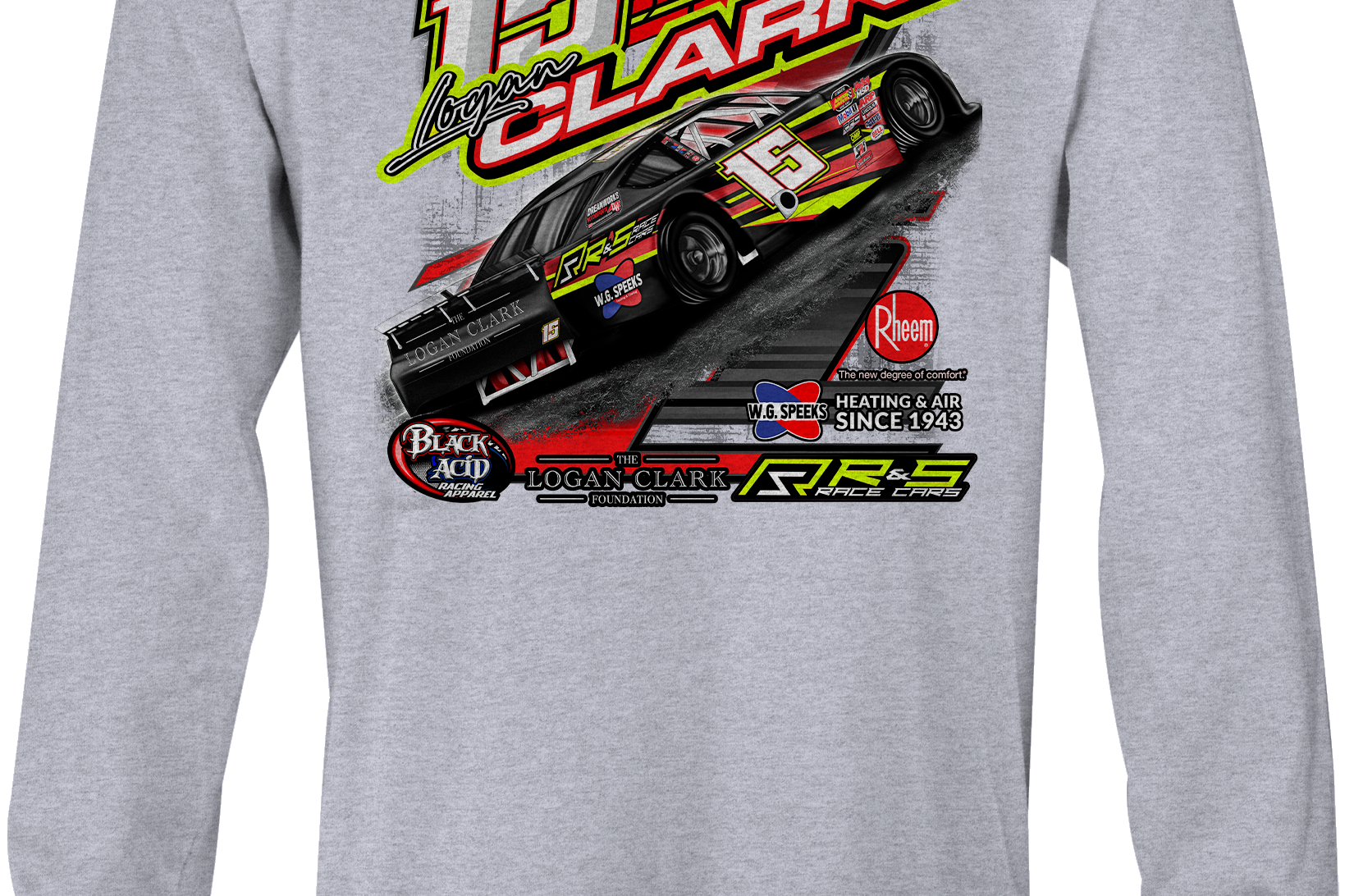 Logan Clark Long Sleeves Black Acid Apparel