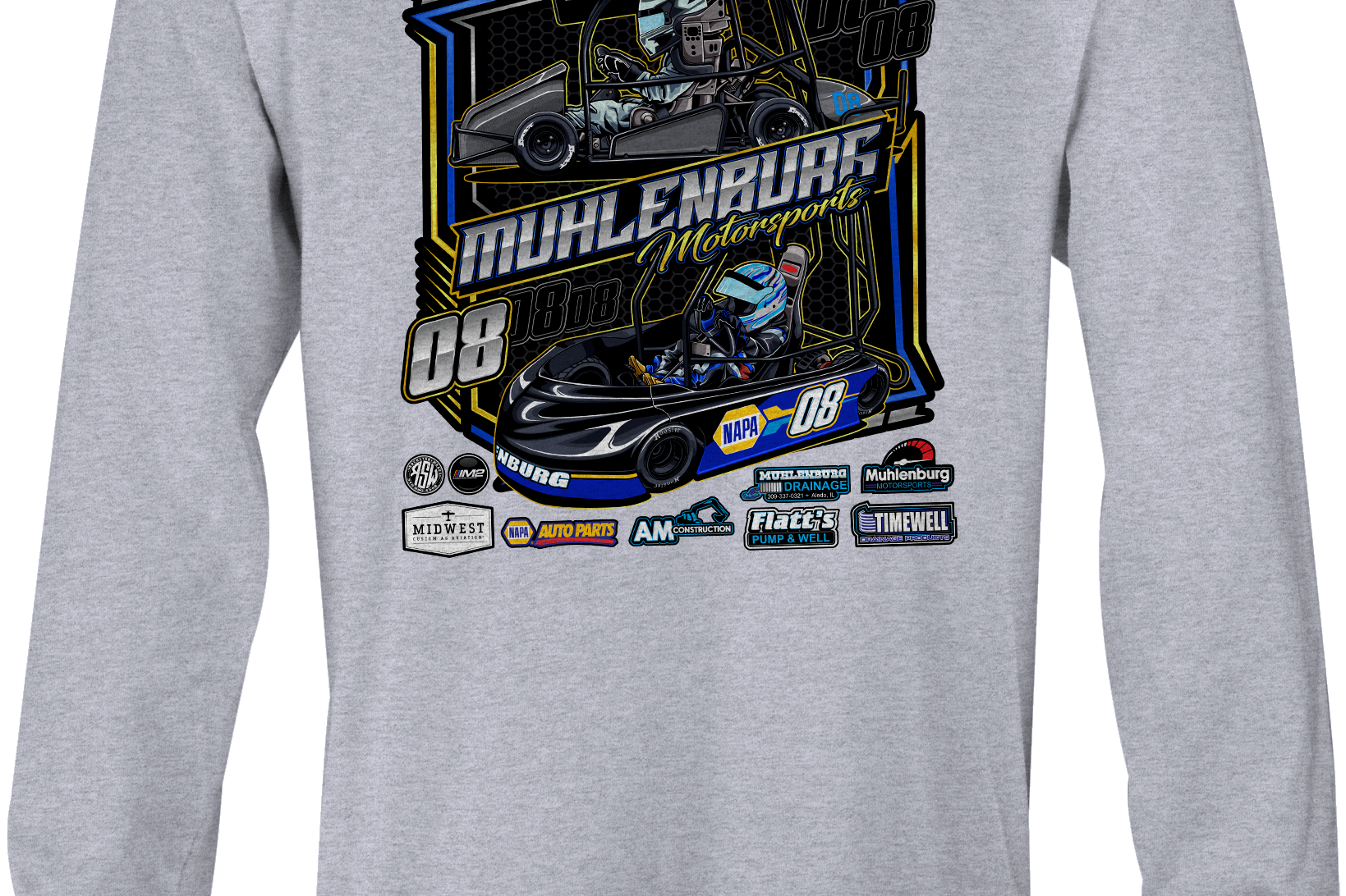 Muhlenburg Motorsports Long Sleeves Black Acid Apparel