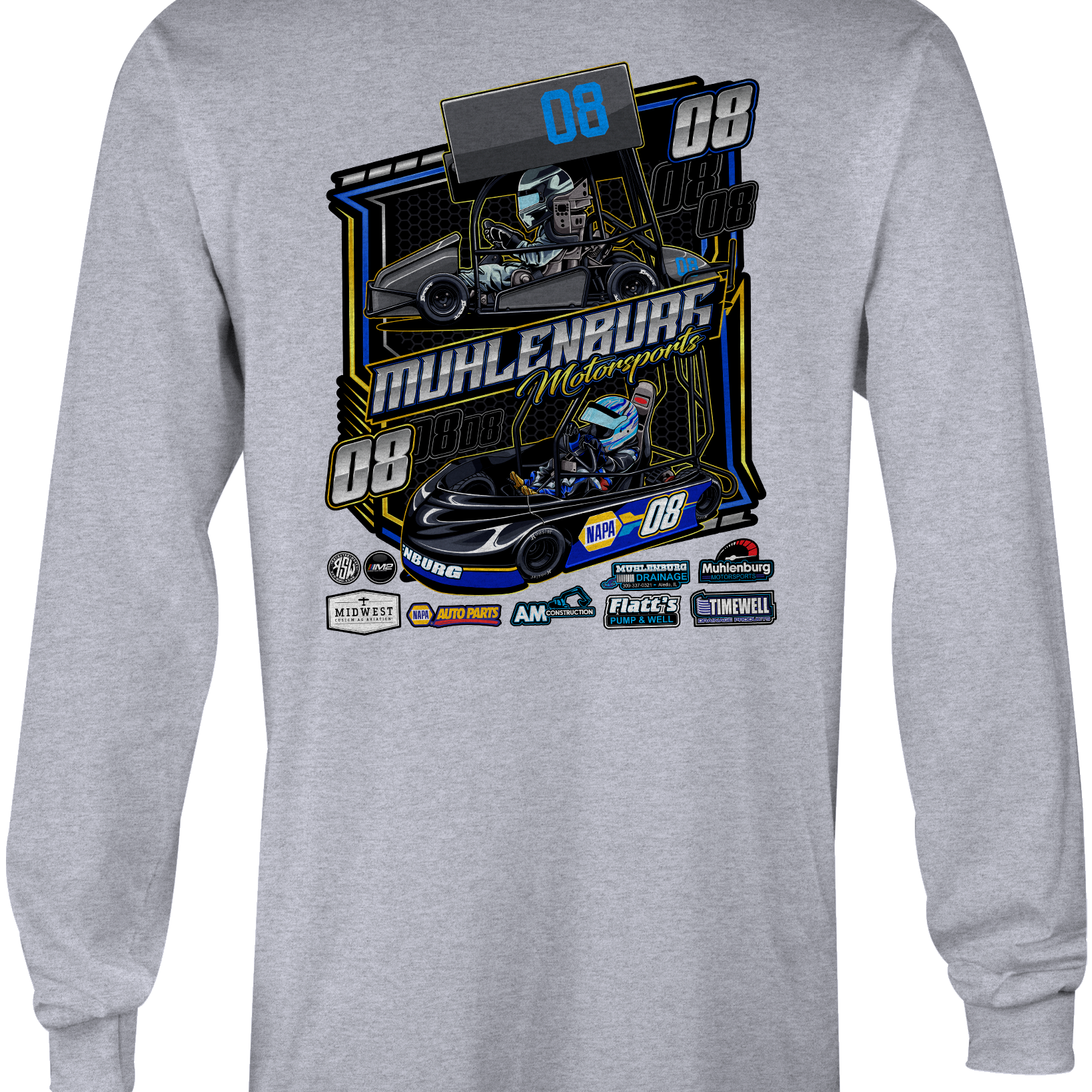 Muhlenburg Motorsports Long Sleeves Black Acid Apparel