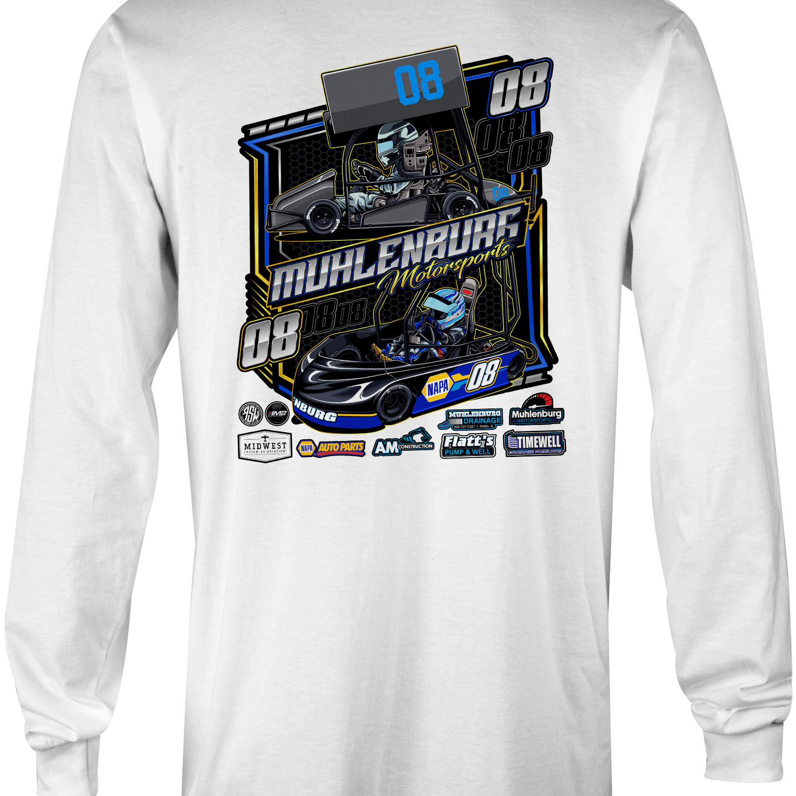 Muhlenburg Motorsports Long Sleeves Black Acid Apparel