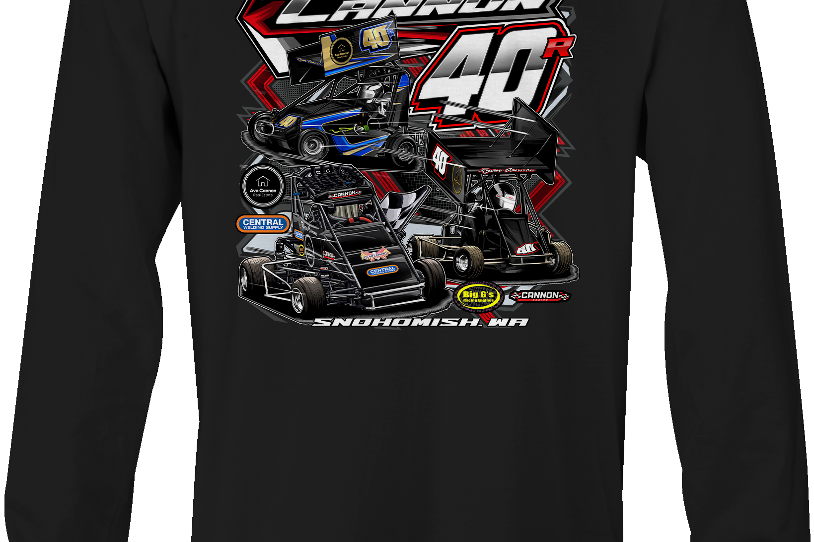 Ryan Cannon Long Sleeves Black Acid Apparel