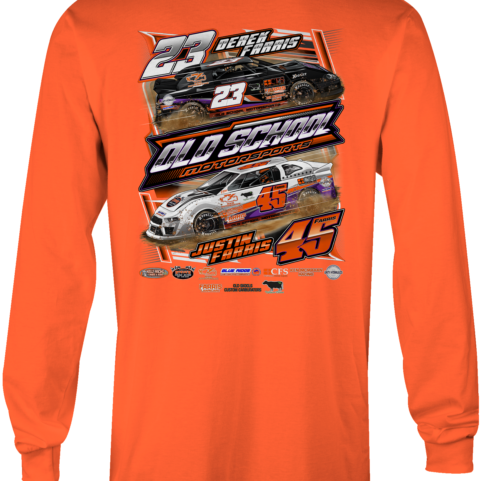 Old School Motorsports Long Sleeves Black Acid Apparel