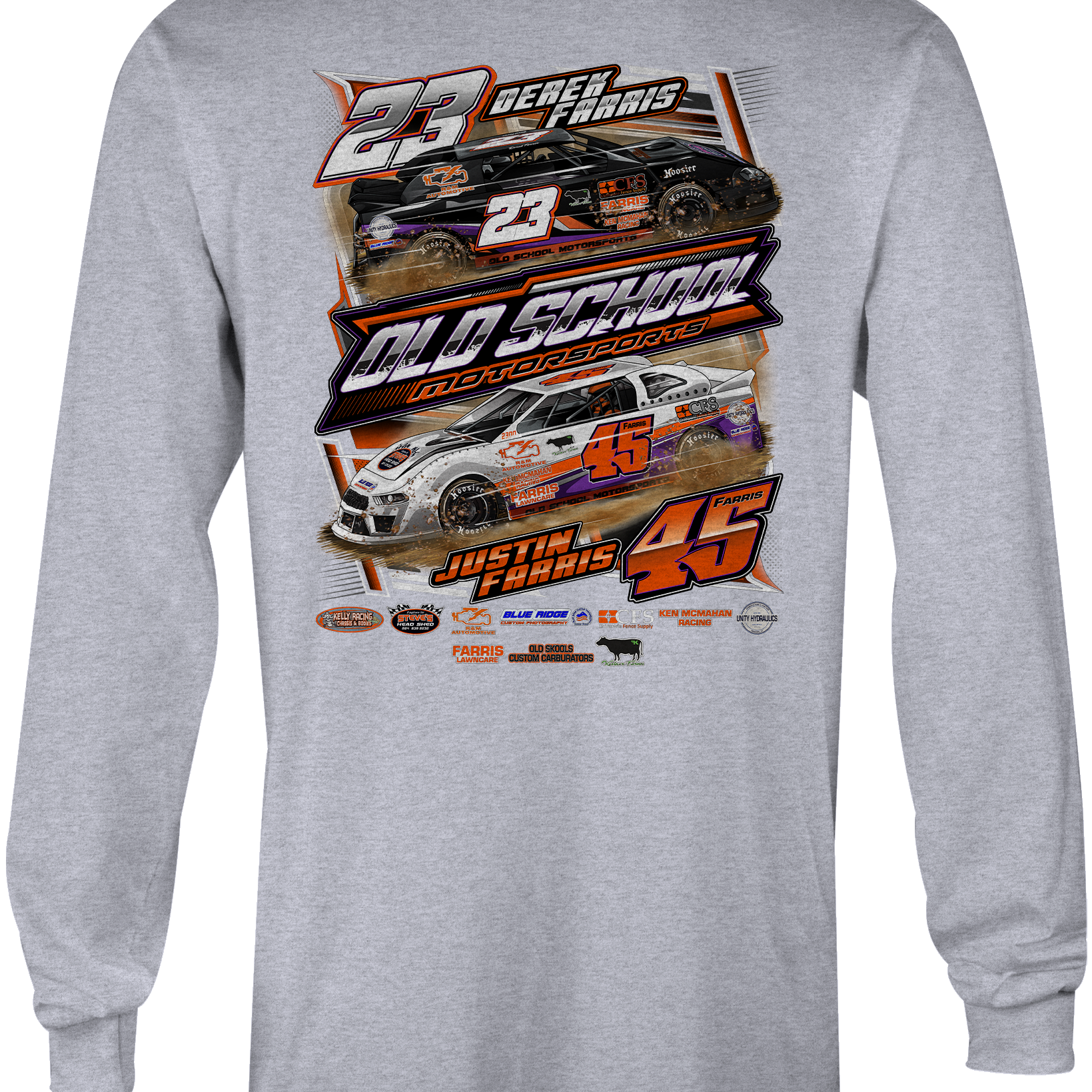 Old School Motorsports Long Sleeves Black Acid Apparel