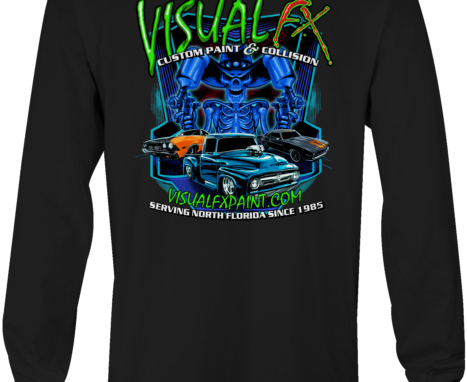 Visual FX Long Sleeves Black Acid Apparel