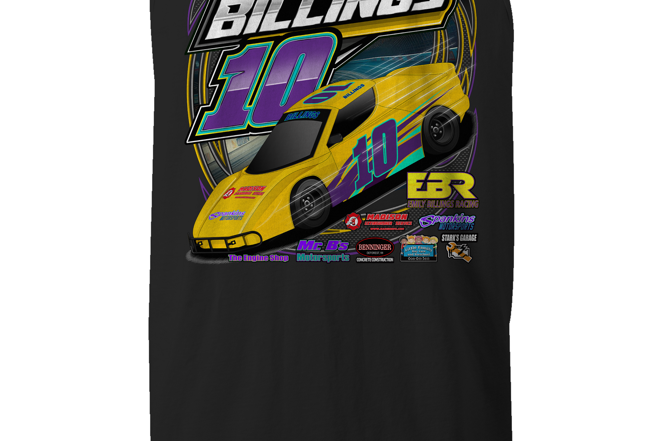 Emily Billings Racing Tank Tops