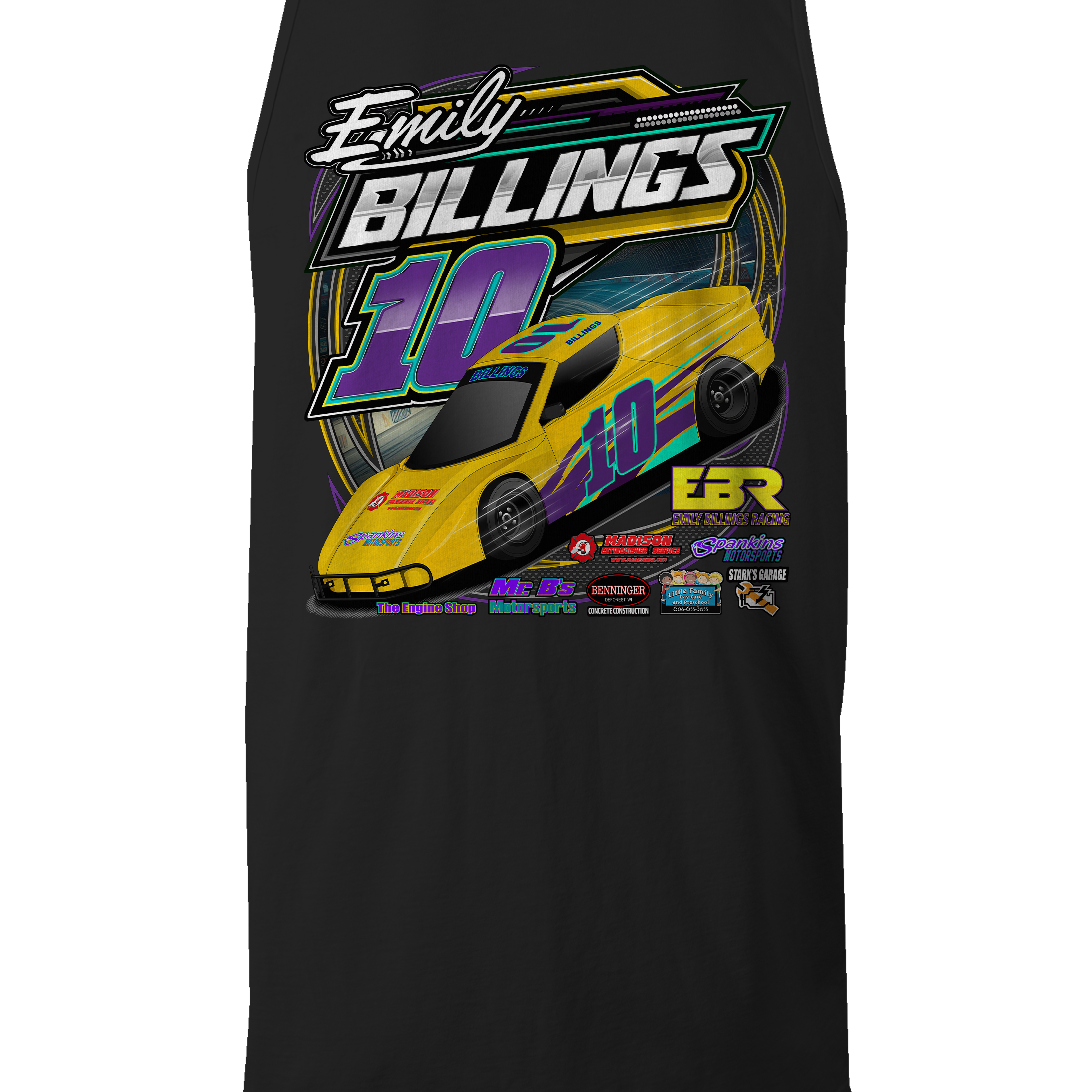 Emily Billings Racing Tank Tops