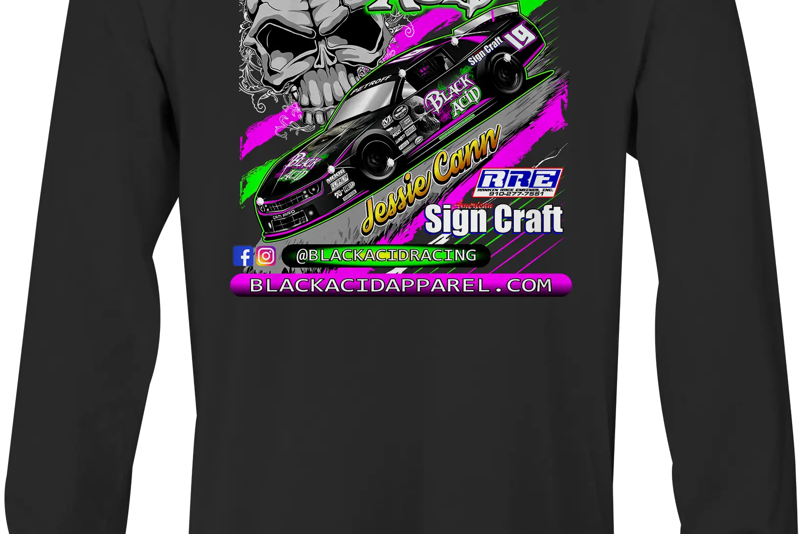 Black Acid Racing - Jessica Cann 2019 - Black Acid Apparel