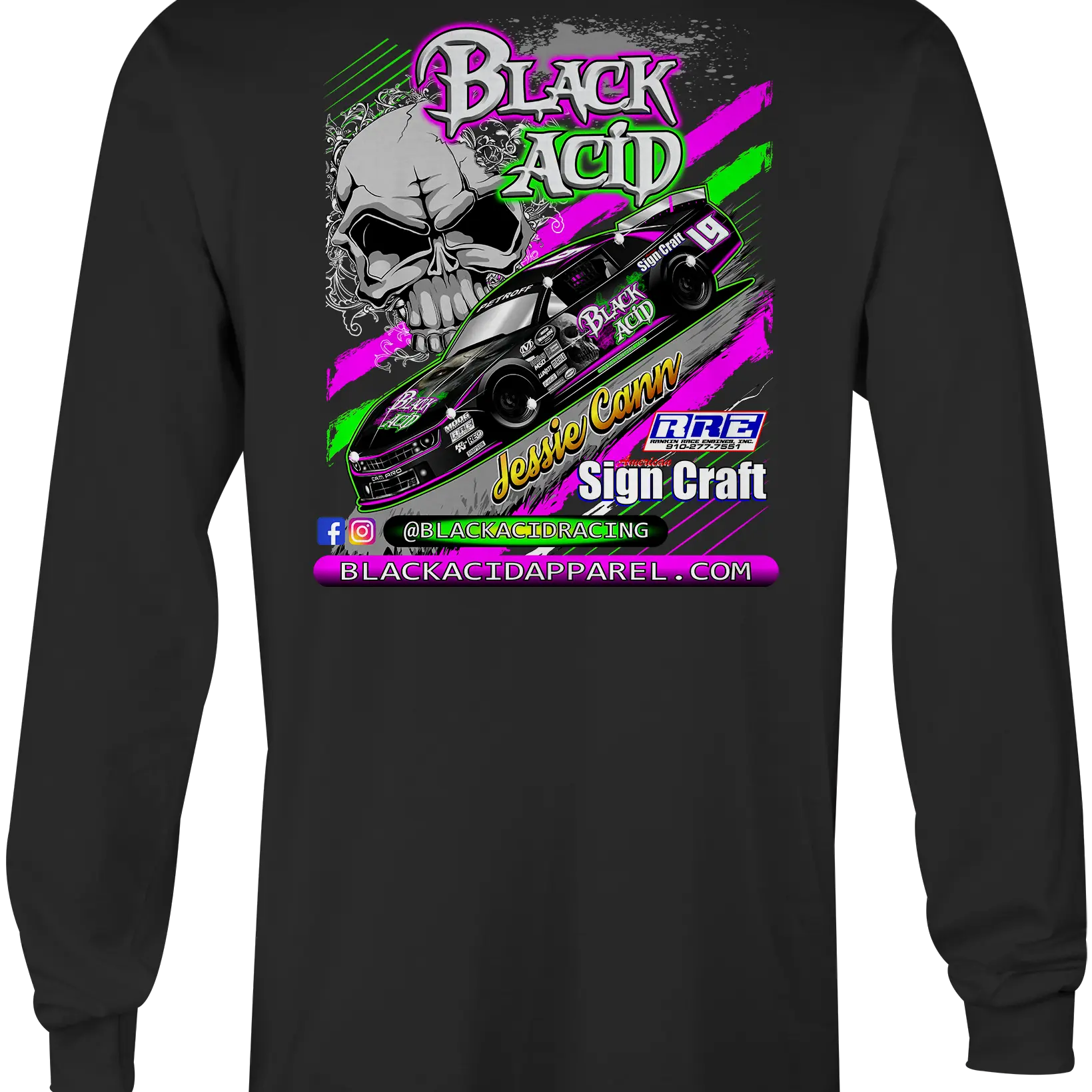 Black Acid Racing - Jessica Cann 2019 - Black Acid Apparel