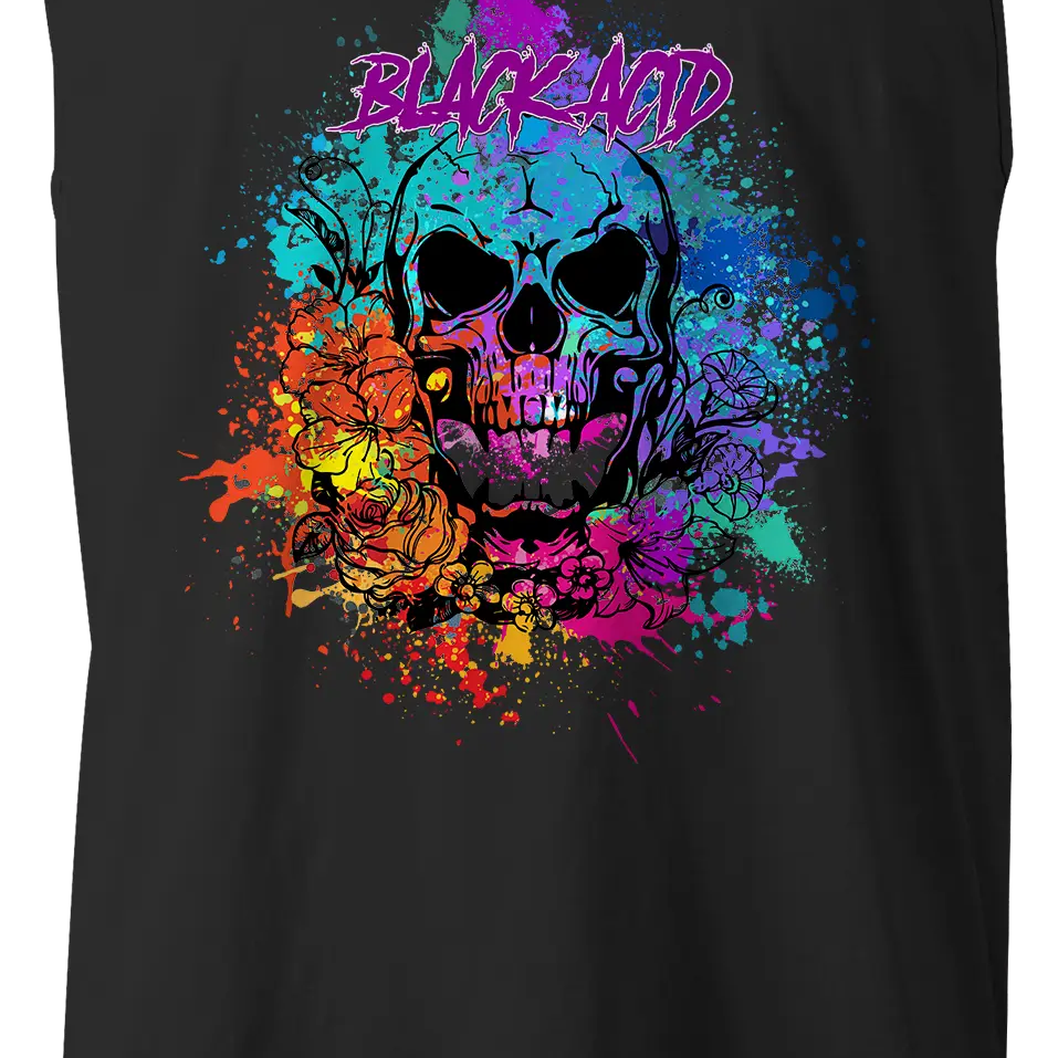 Black Acid Racing - Screamin' Skull Design - Black Acid Apparel