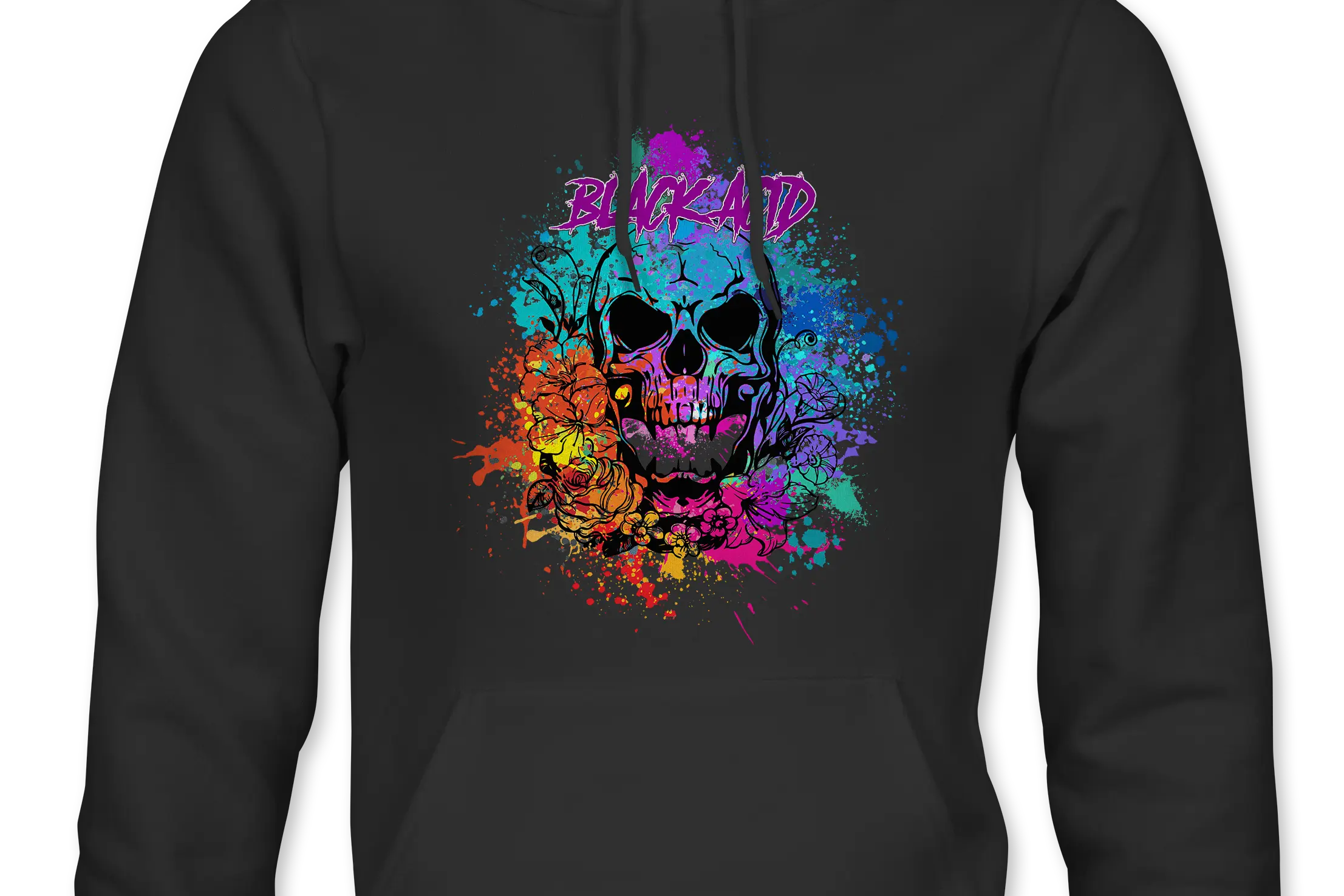 Black Acid Racing - Screamin' Skull Design - Black Acid Apparel