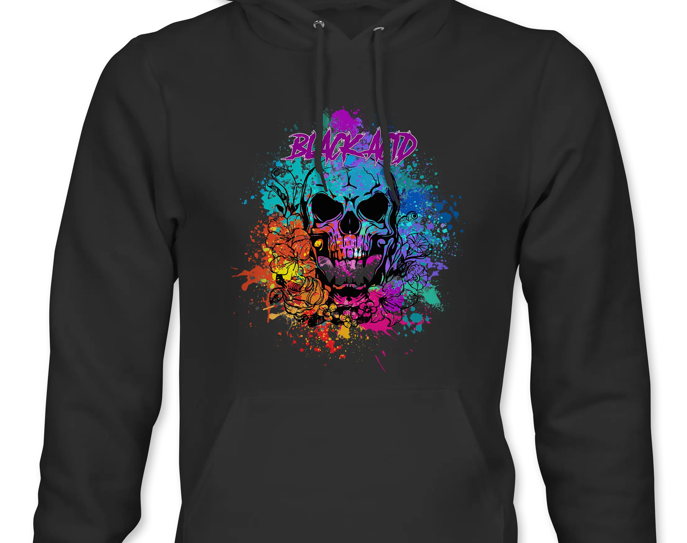 Black Acid Racing - Screamin' Skull Design - Black Acid Apparel