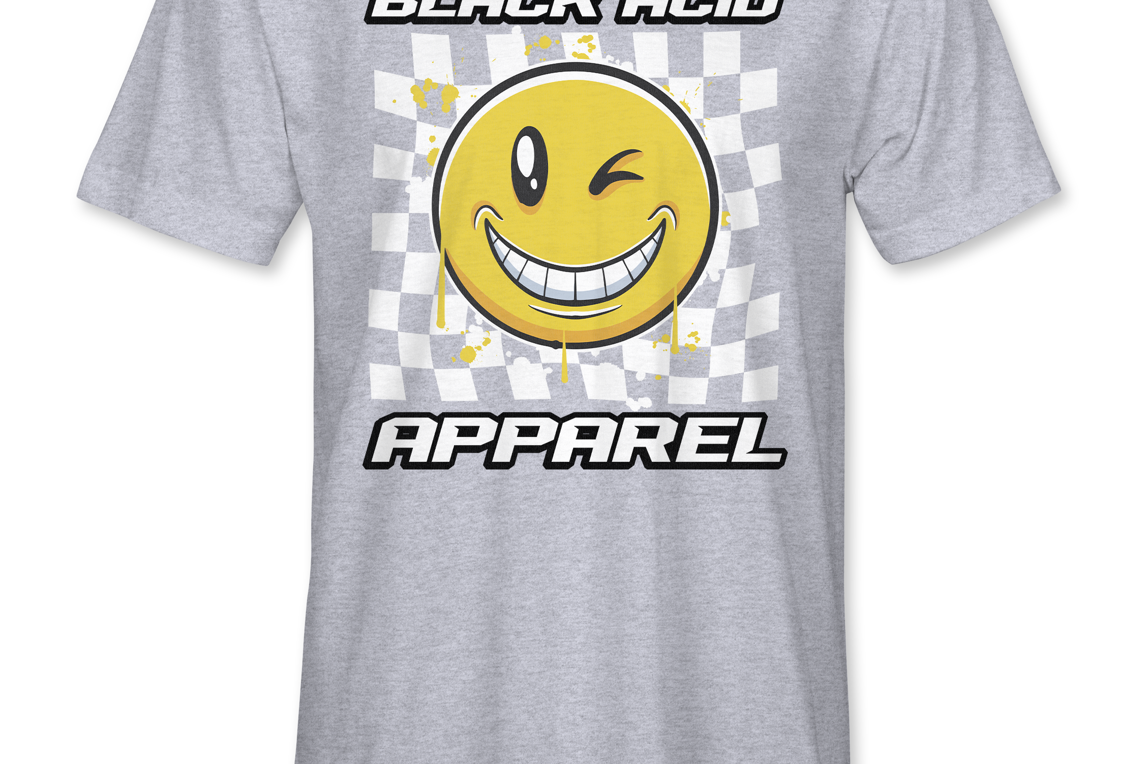 Black Acid Apparel Smiley Face Tee  2026 T-Shirts