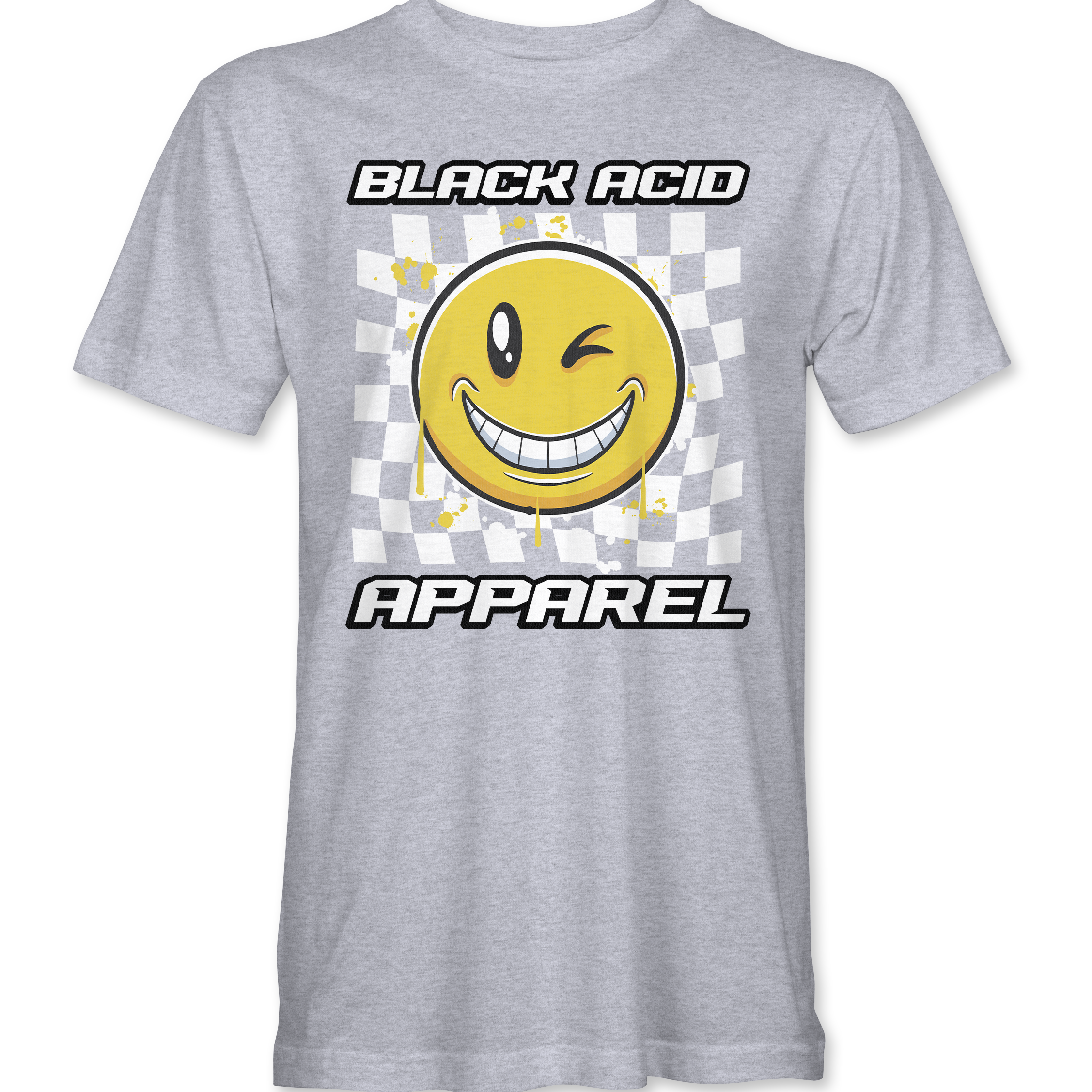 Black Acid Apparel Smiley Face Tee  2026 T-Shirts